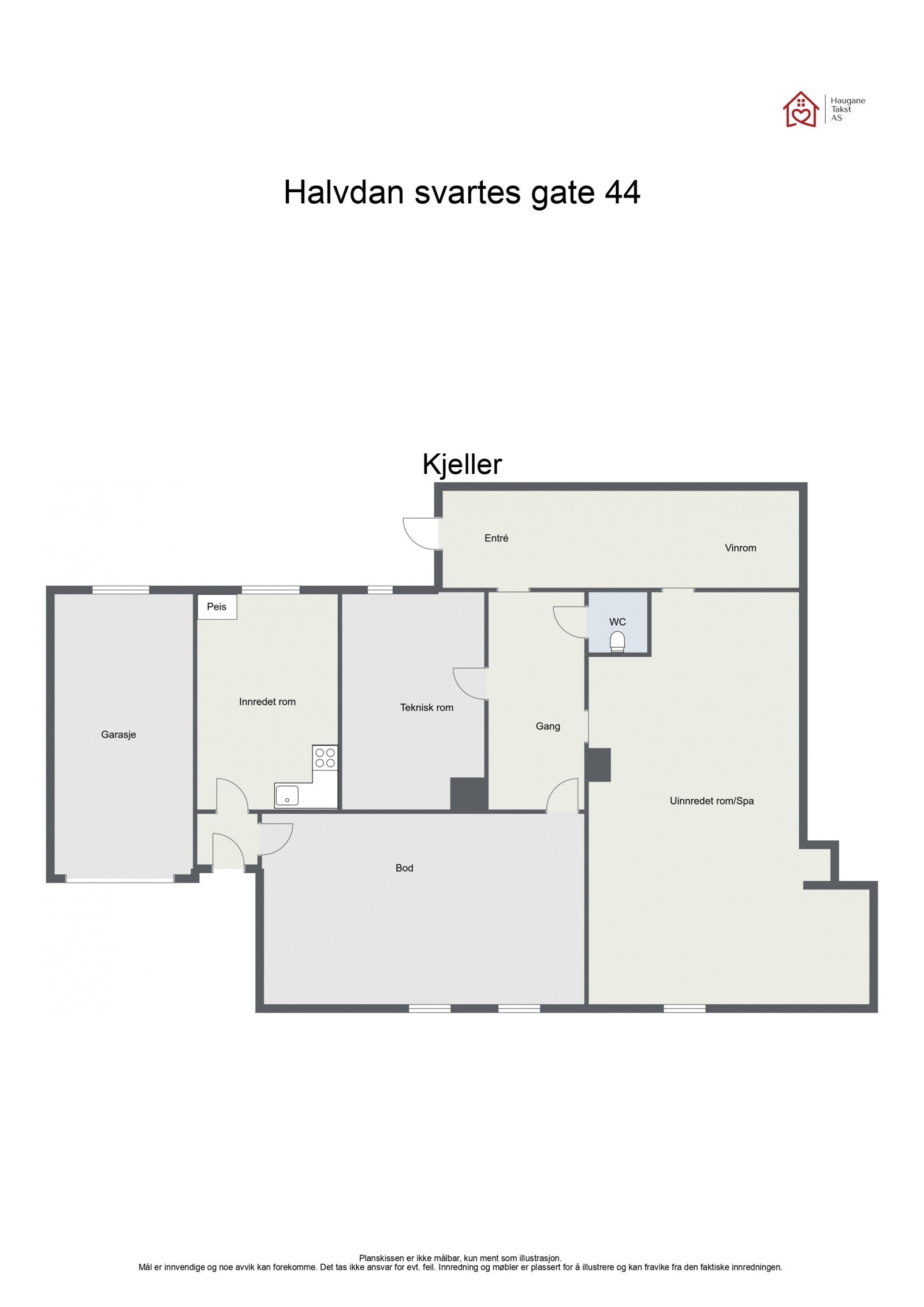 Plantegning kjeller Galleribilde