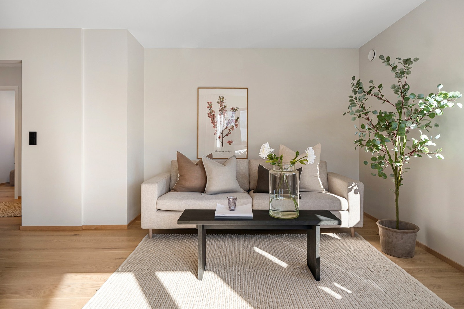 På gulvet er det en flott enstavs parkett. Galleribilde