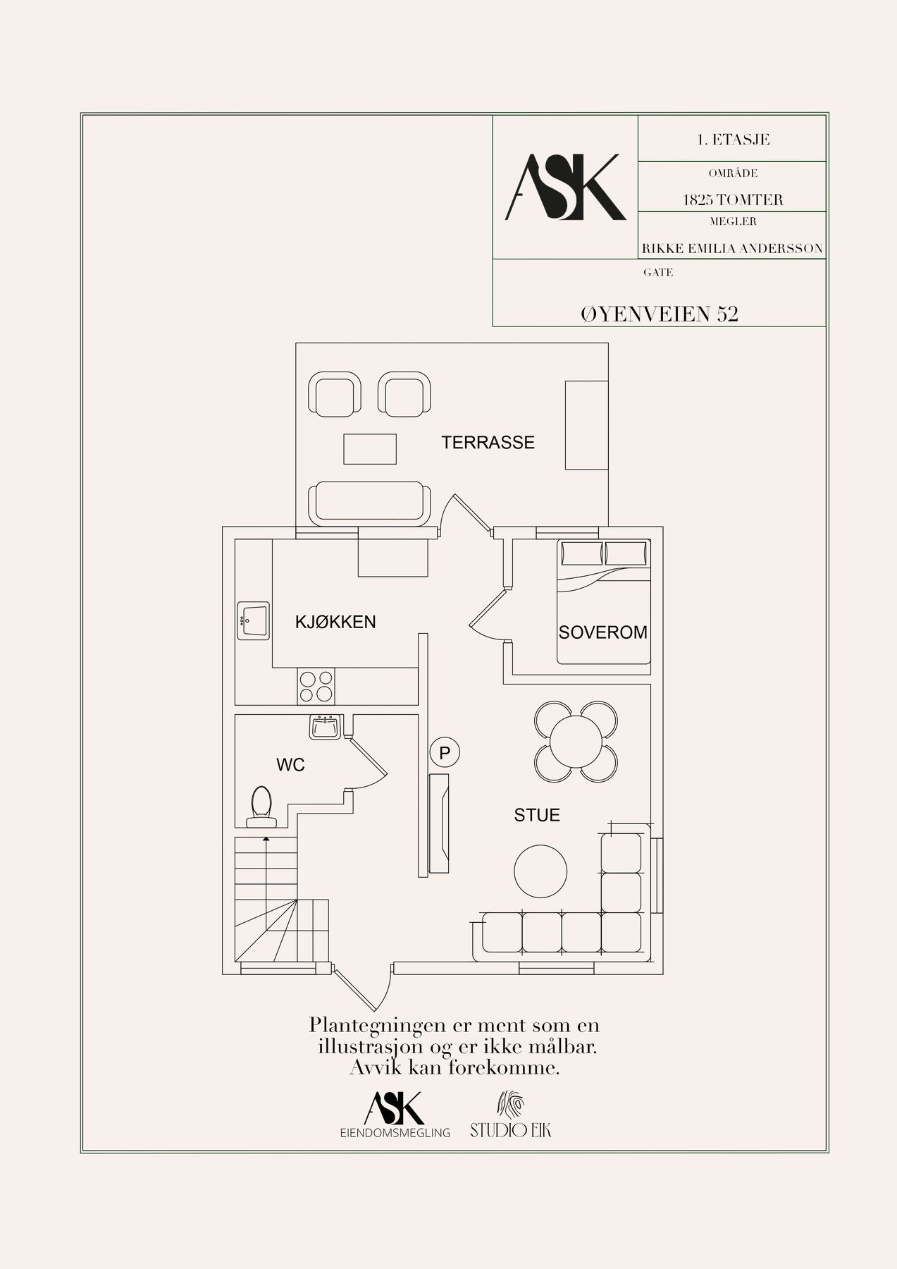 Pantegning 1 etasje Galleribilde