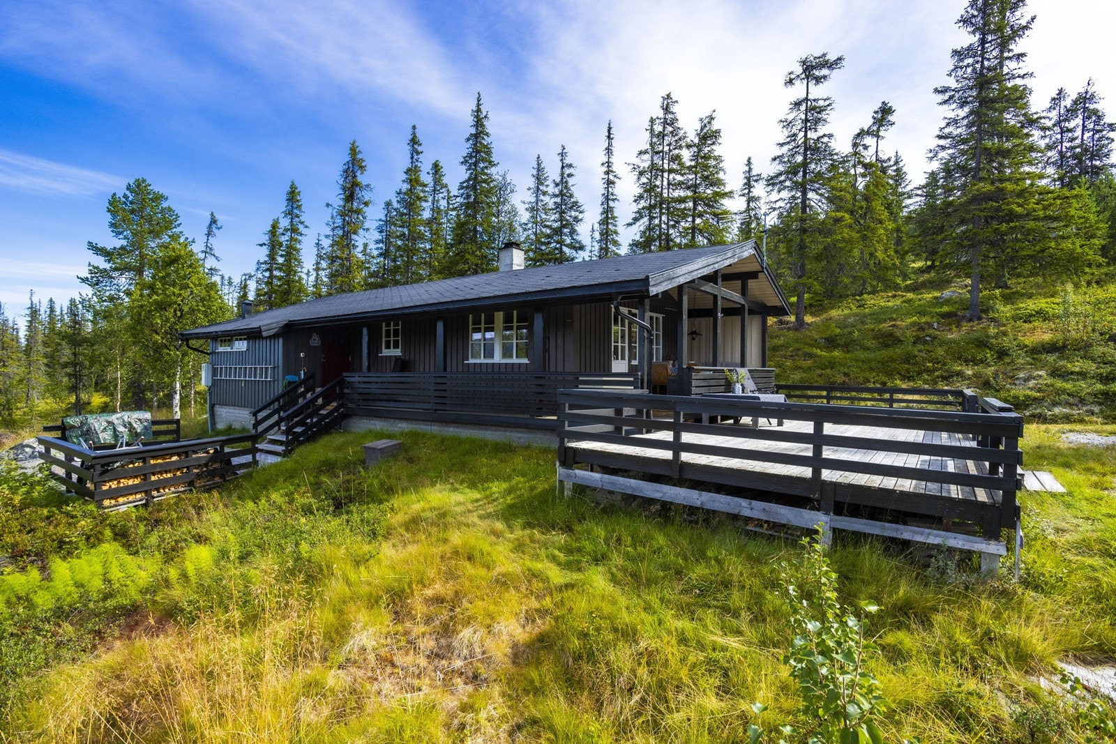 Tomten er på hele 2 098,30 m² og består av naturlig vegetasjon. Galleribilde