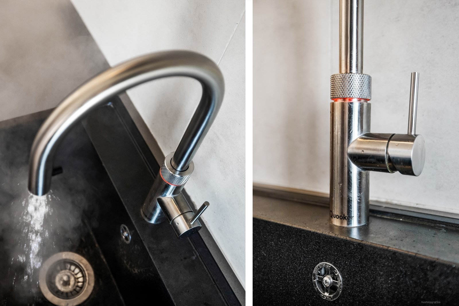 Quooker kjøkkenarmatur hvor du kan få kokende vann rett fra springen! Galleribilde