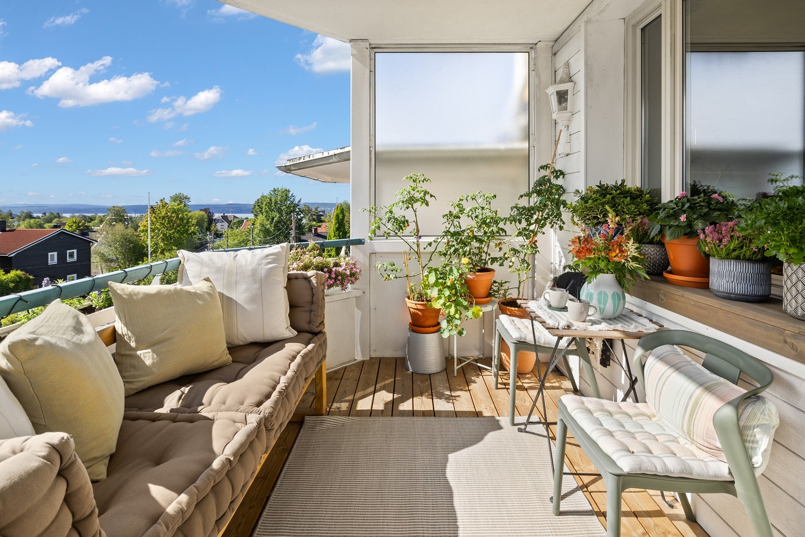 Koselig balkong på ca. 7,5 m². Galleribilde