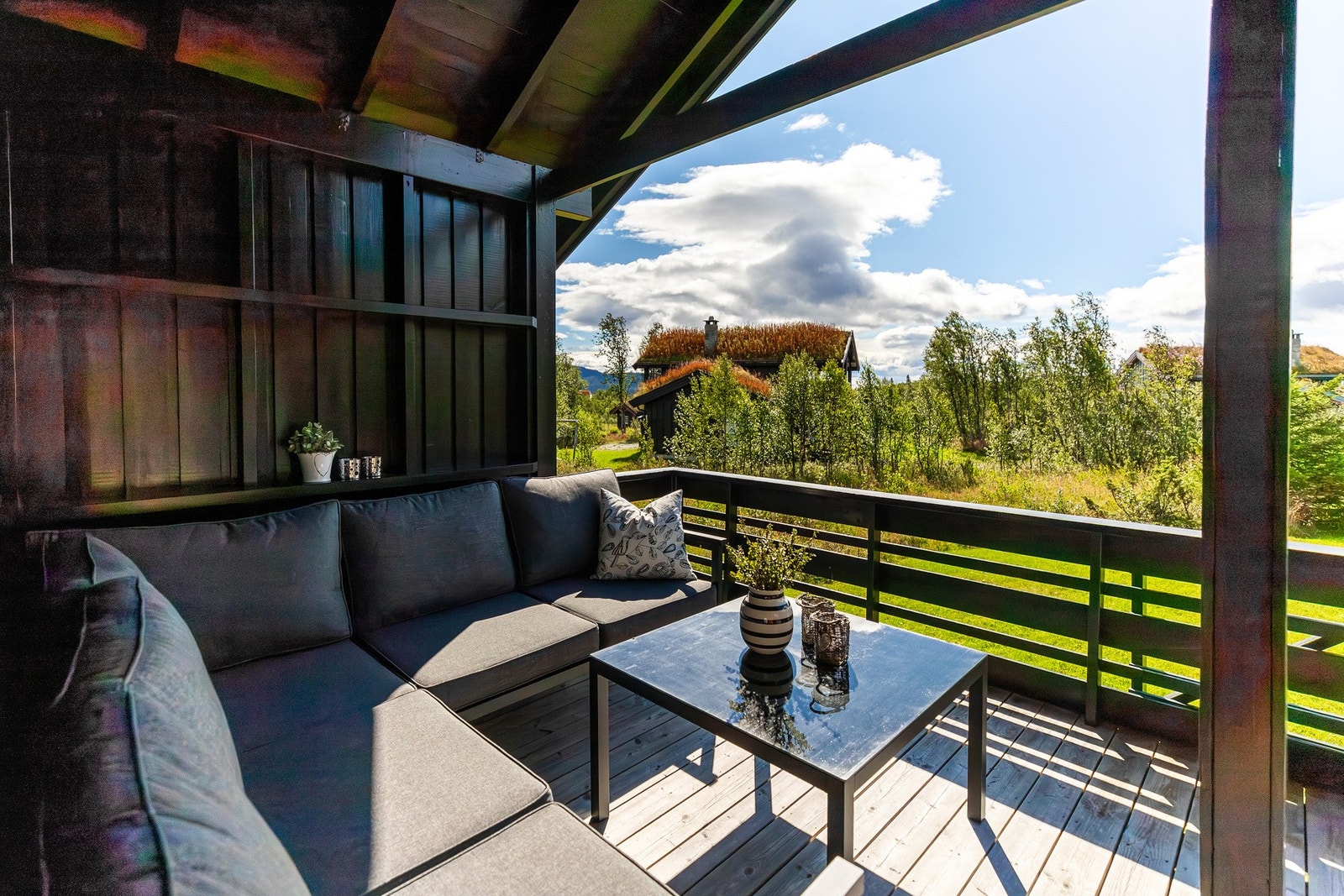 Terrassen er delvis overbygd Galleribilde