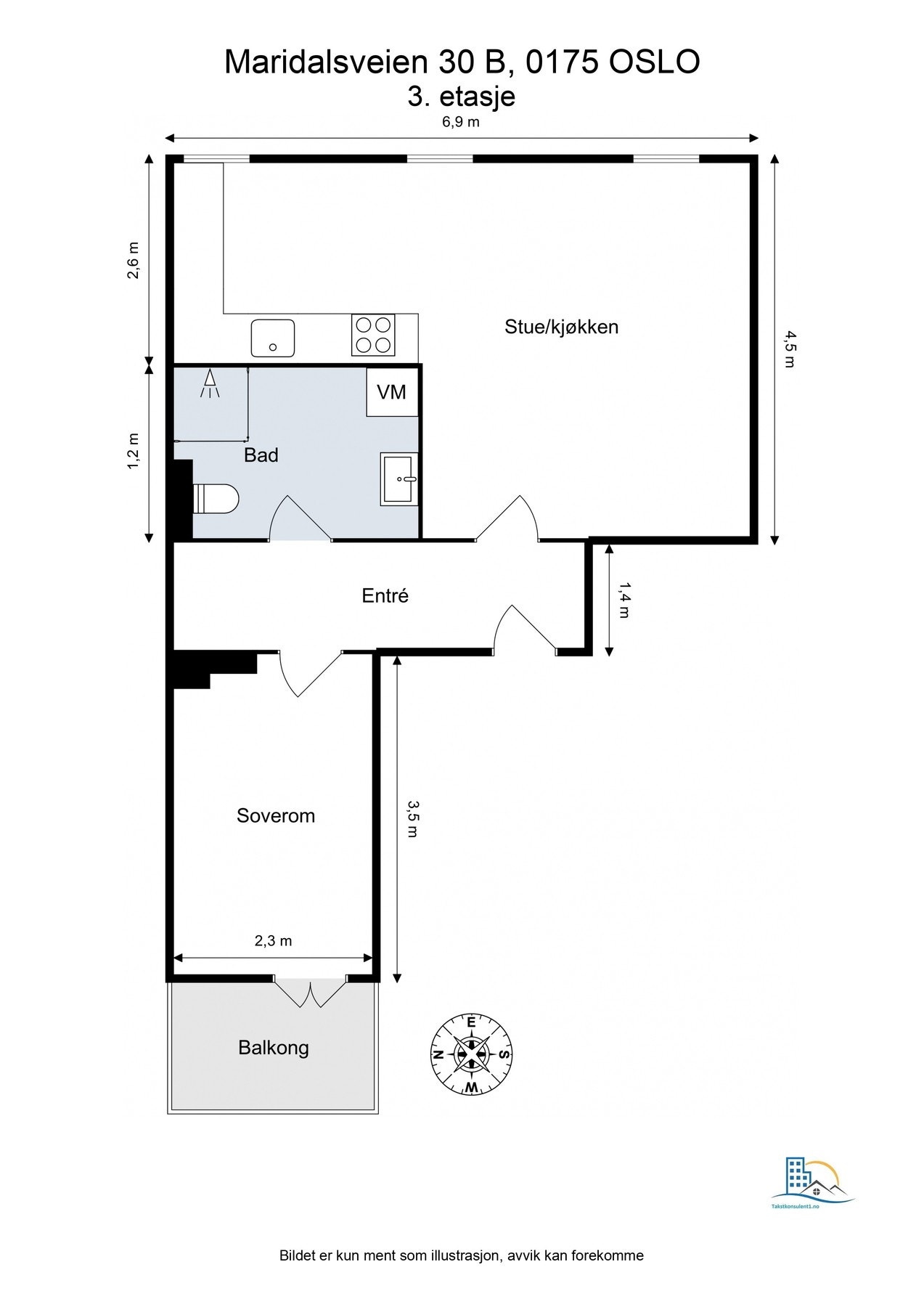 Boligen har en praktisk planløsning. Galleribilde