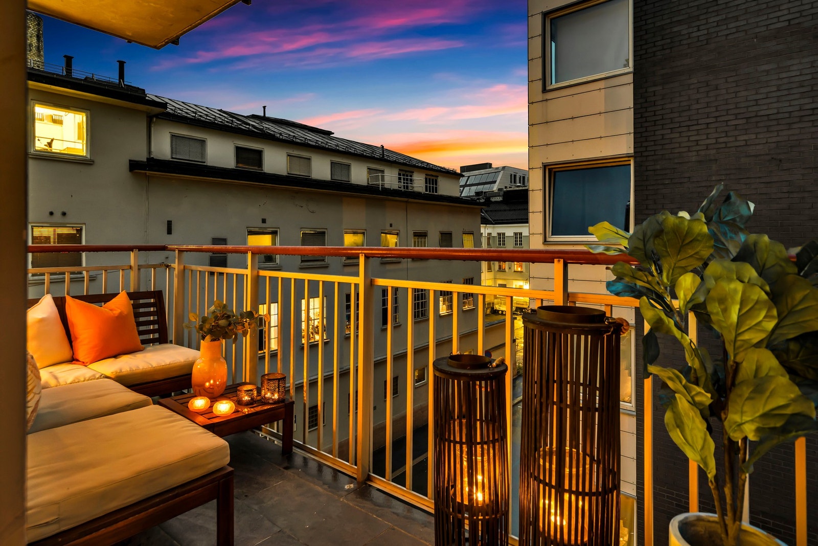 Det er tillatt med elektrisk grill. Galleribilde