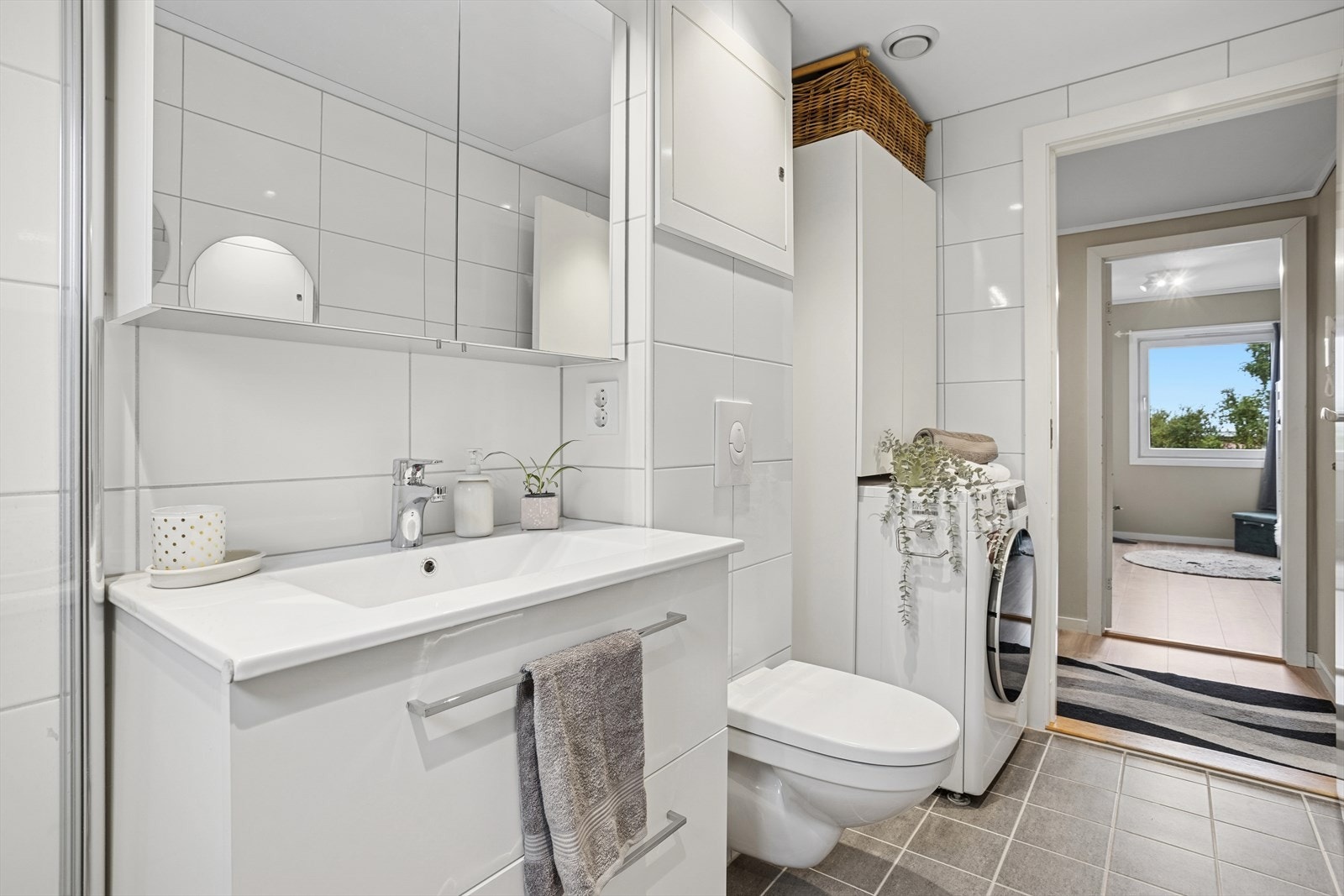 Baderom fra 2018 som er pusset opp i regi av borettslaget. Galleribilde