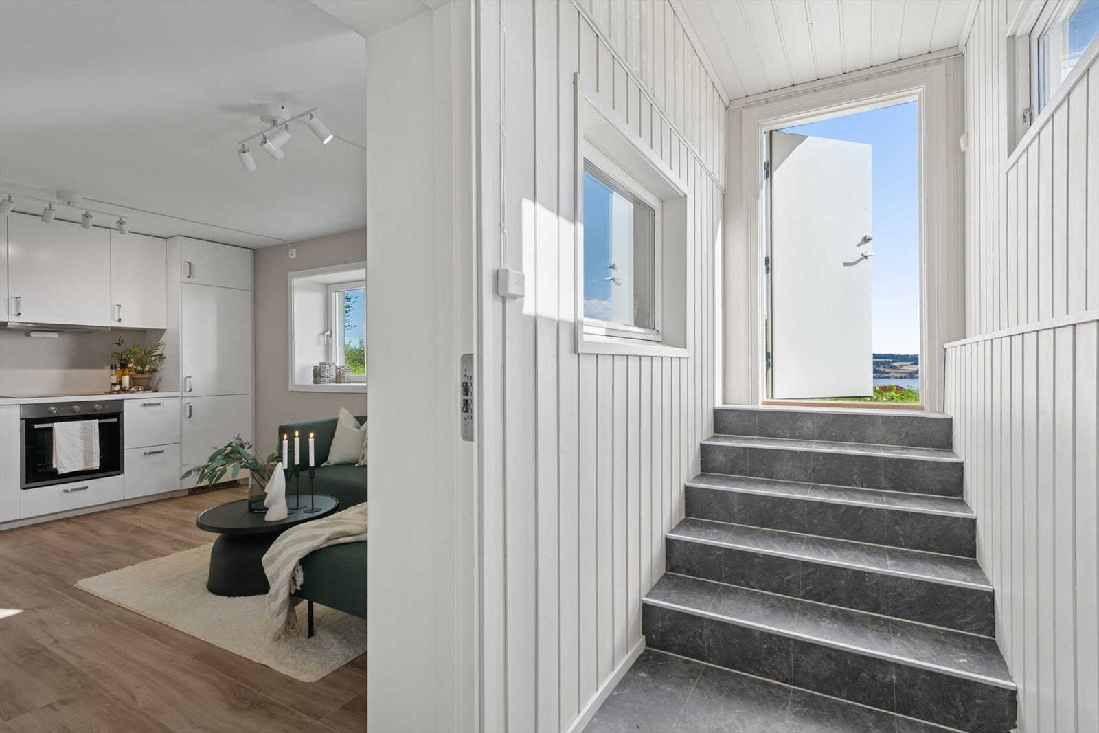 Inngangsparti til underetasje. Galleribilde