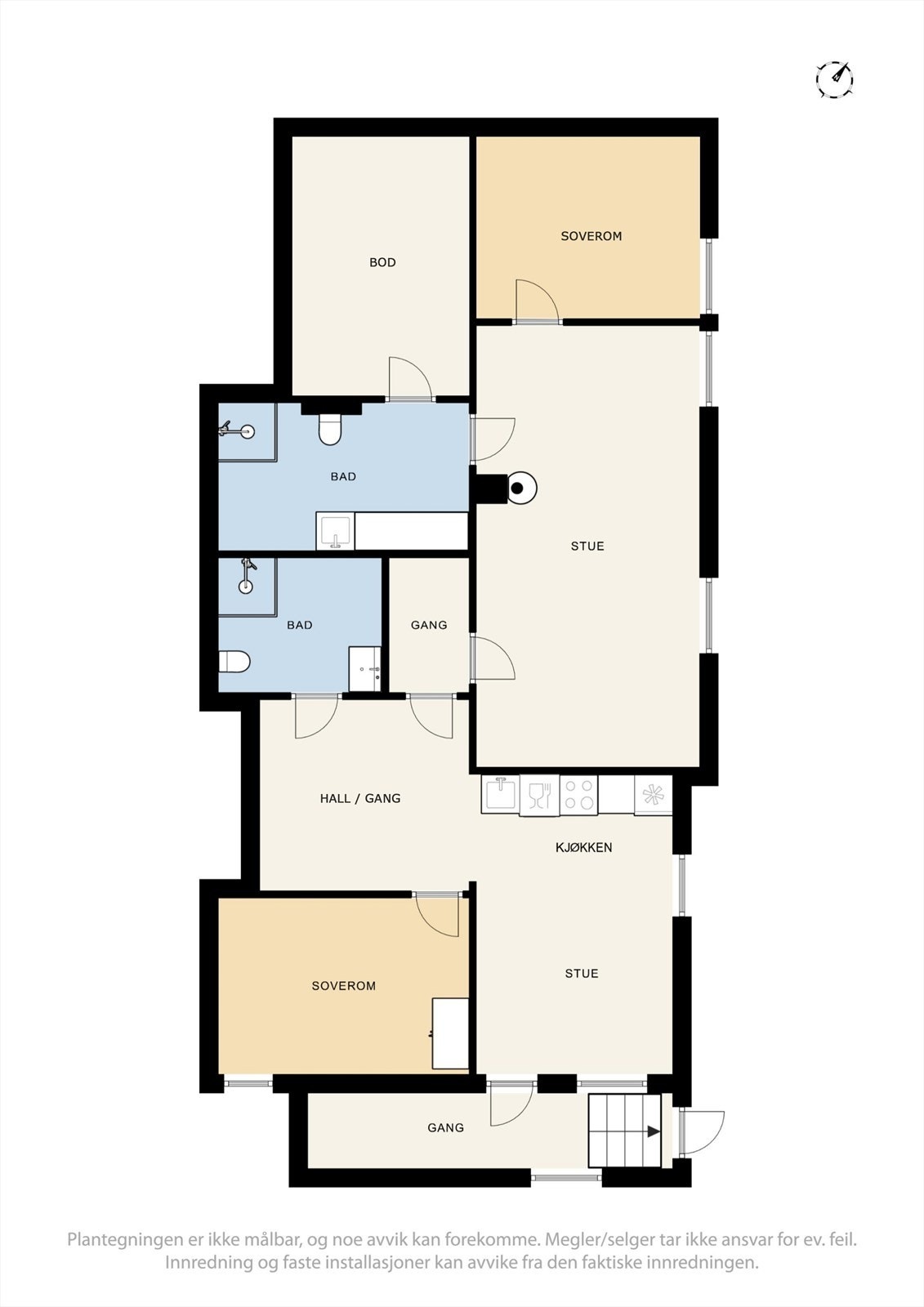 Planskisse underetasje Galleribilde