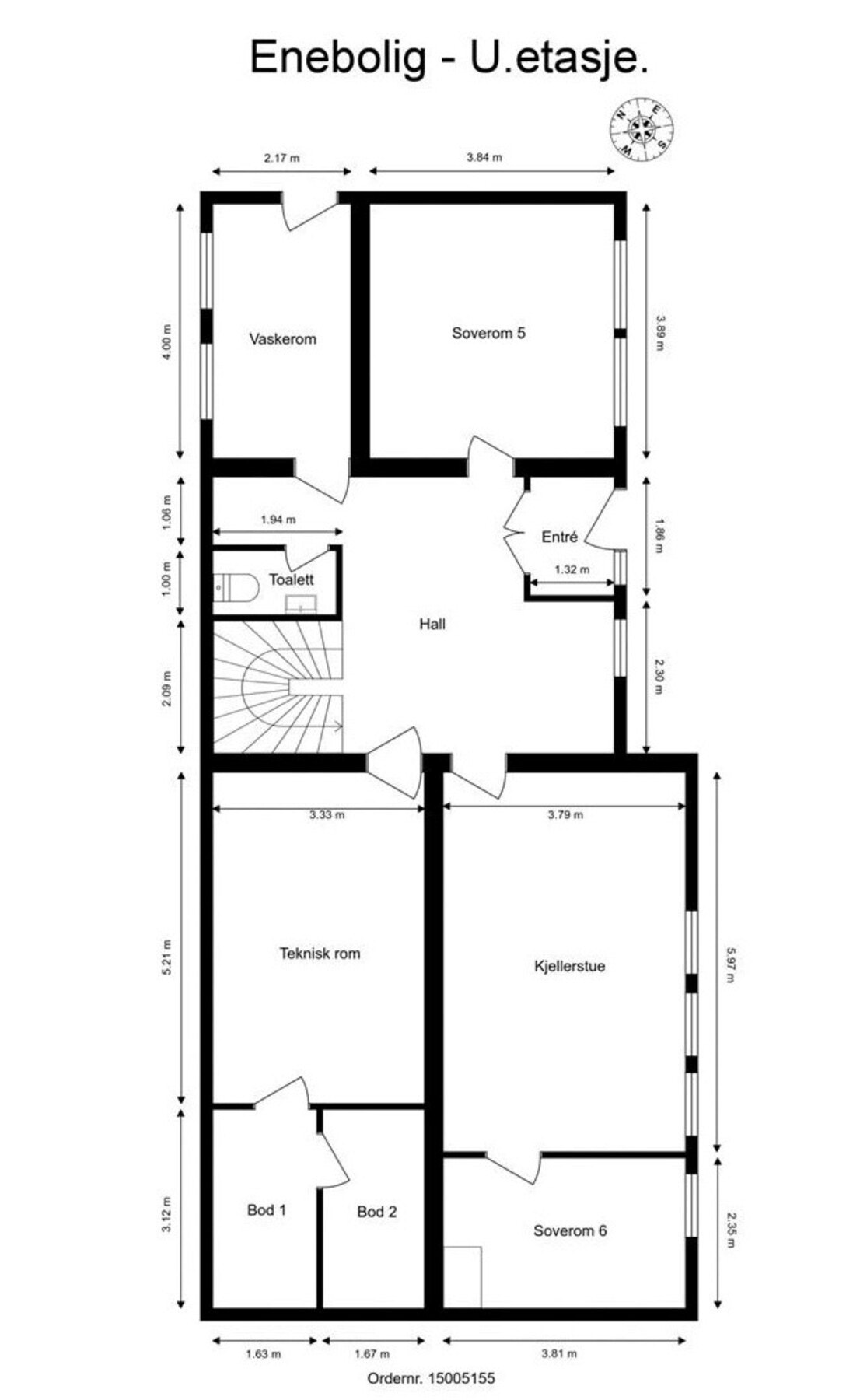 Planskisse underetasje. Galleribilde