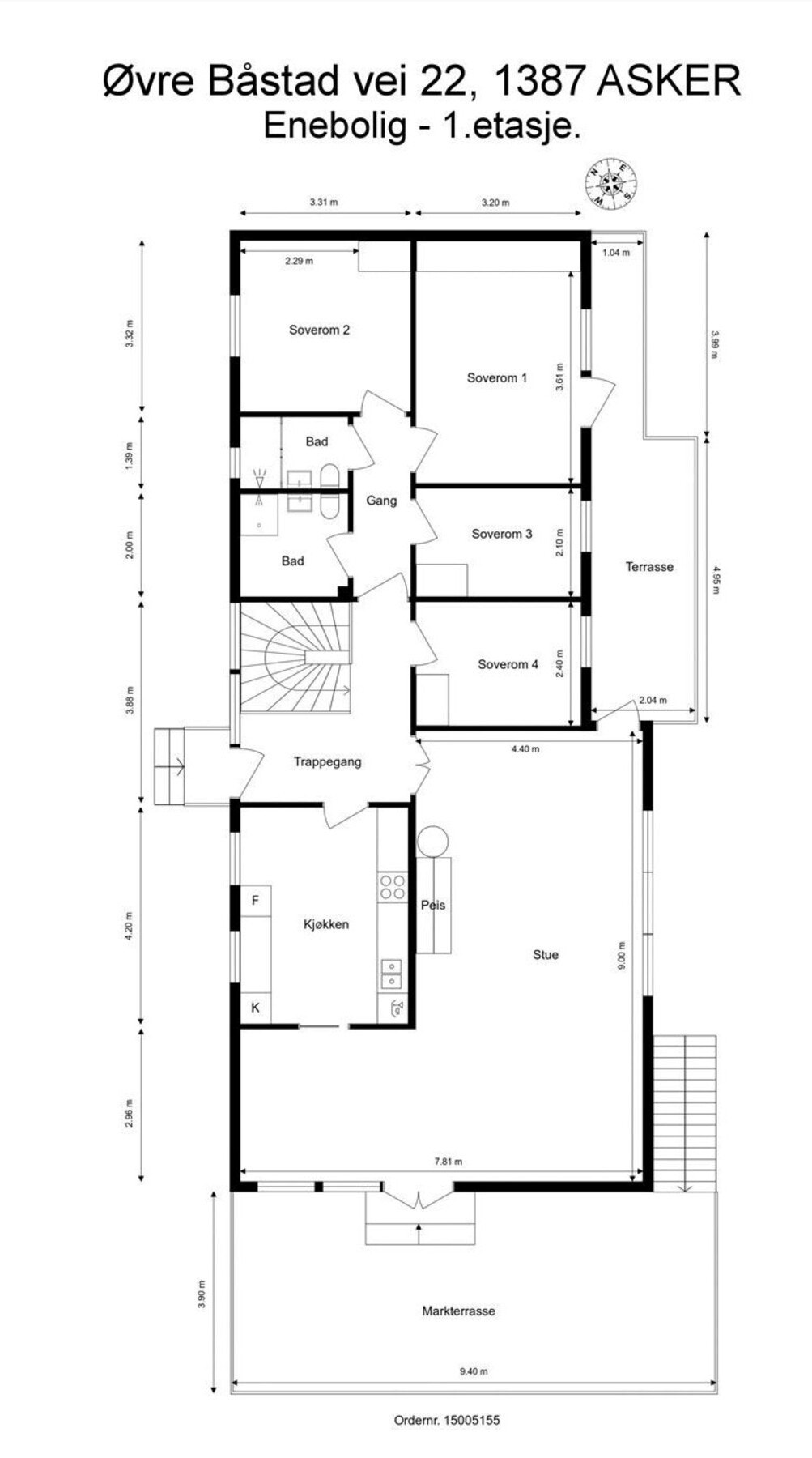 Planskisse 1. etasje Galleribilde