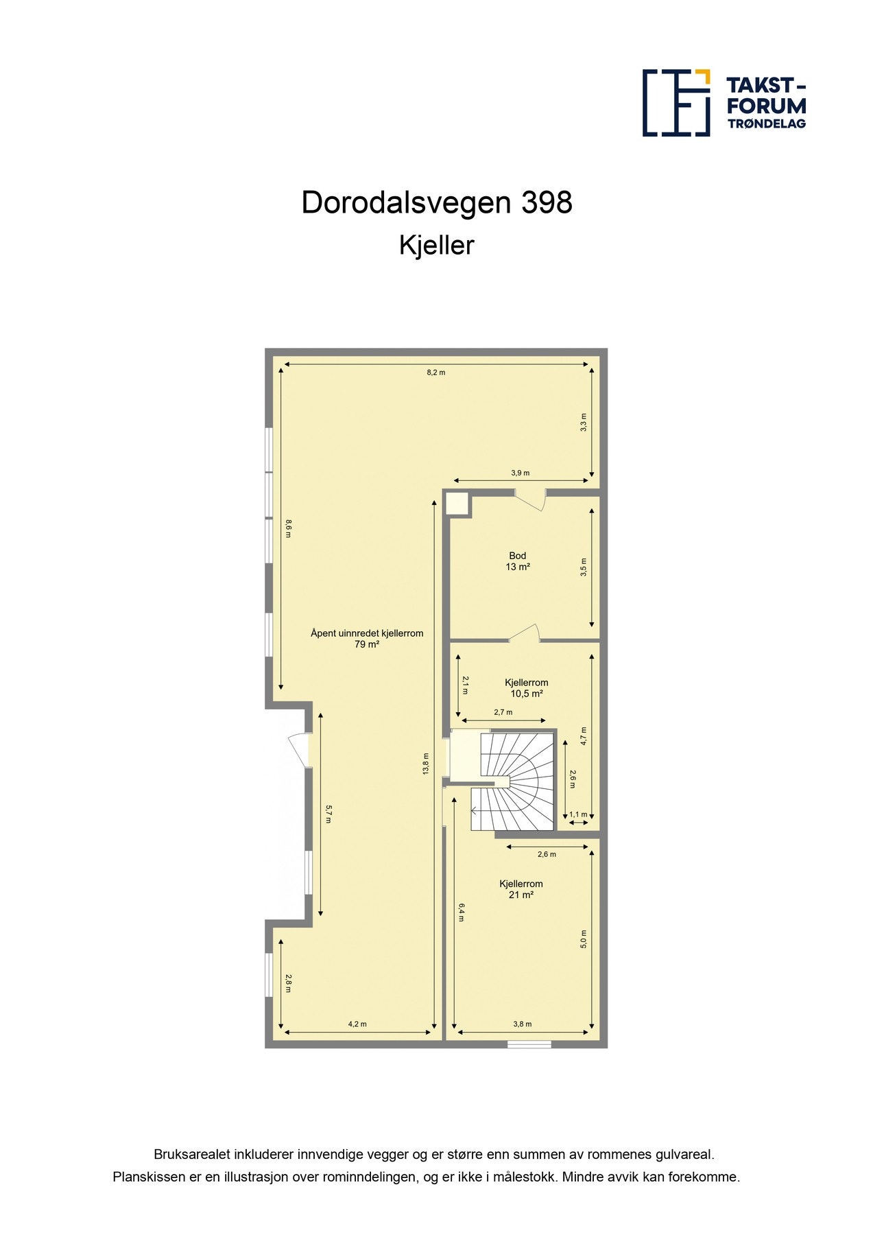 Planskisse kjeller Galleribilde