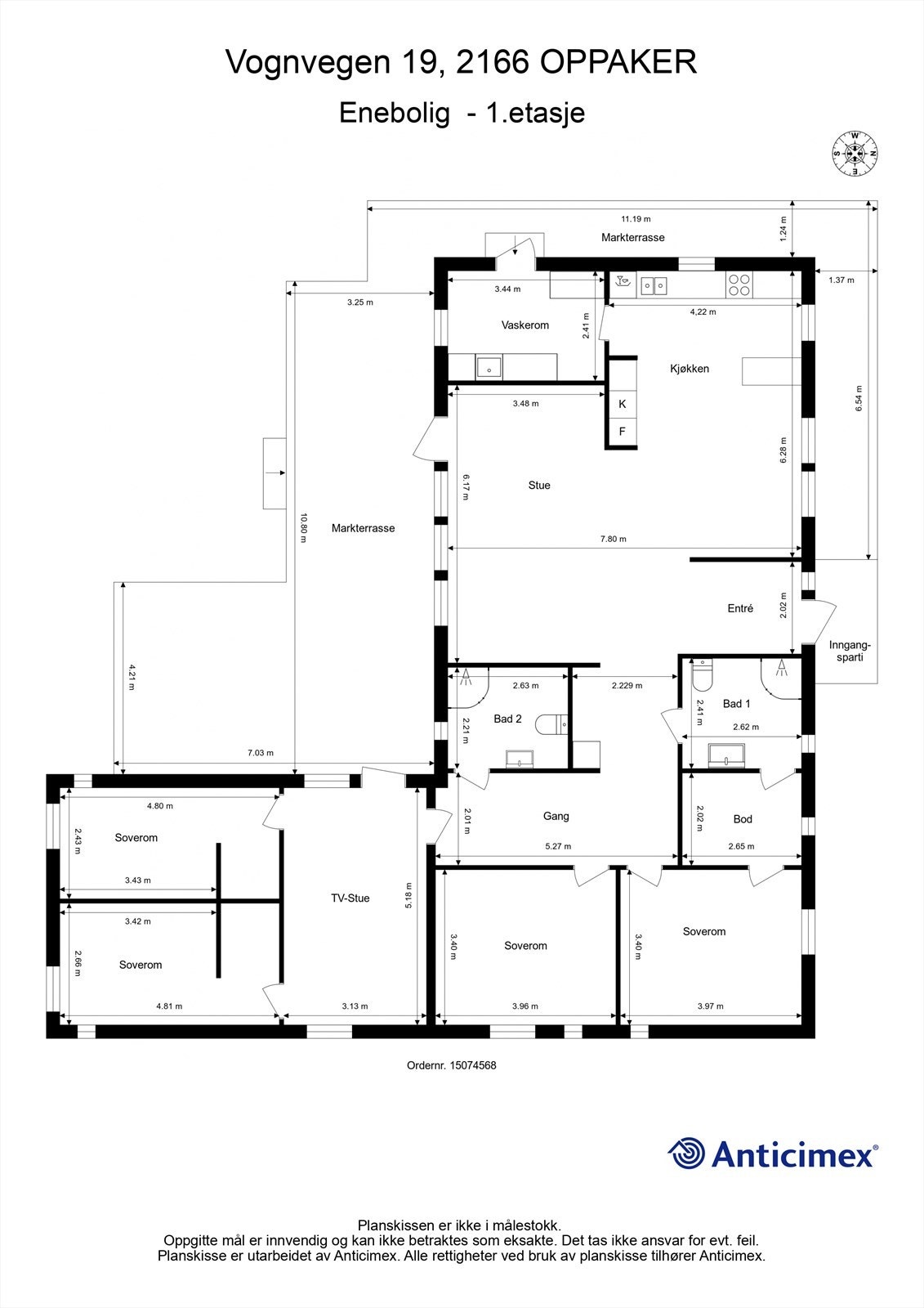 Plantegning - 1.etasje Galleribilde