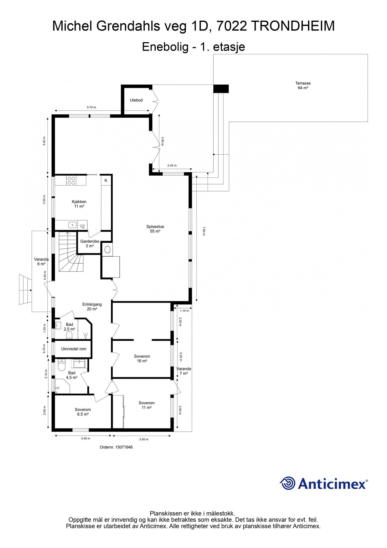 Plantegning - 1. etasje Galleribilde