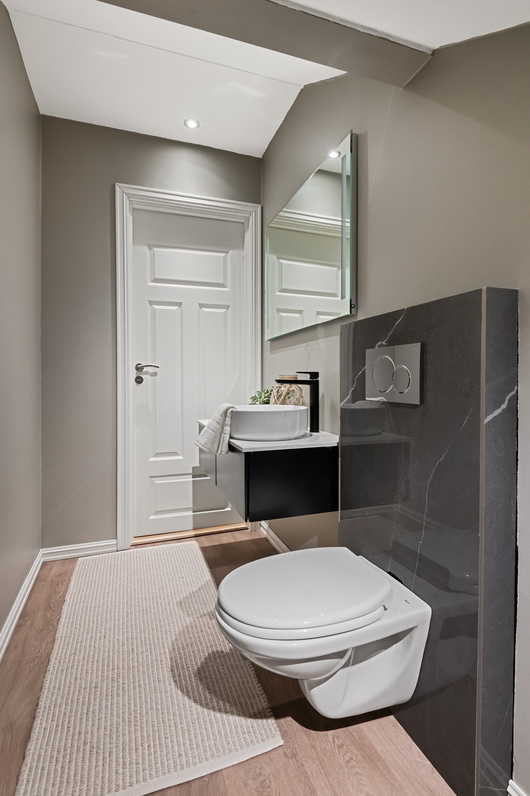 Vegghengt toalett. Galleribilde