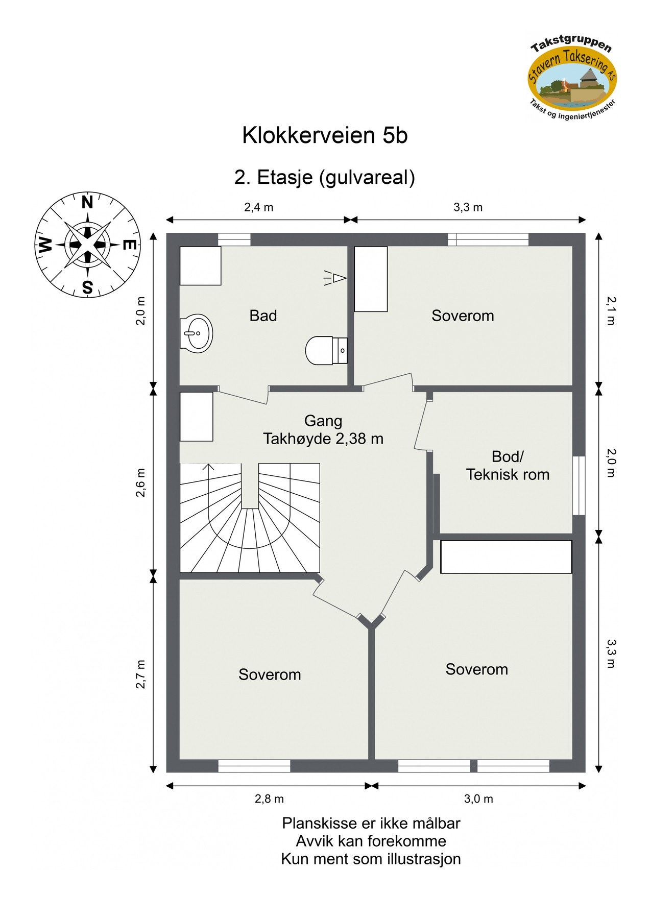 Plantegning 2. etasje Galleribilde