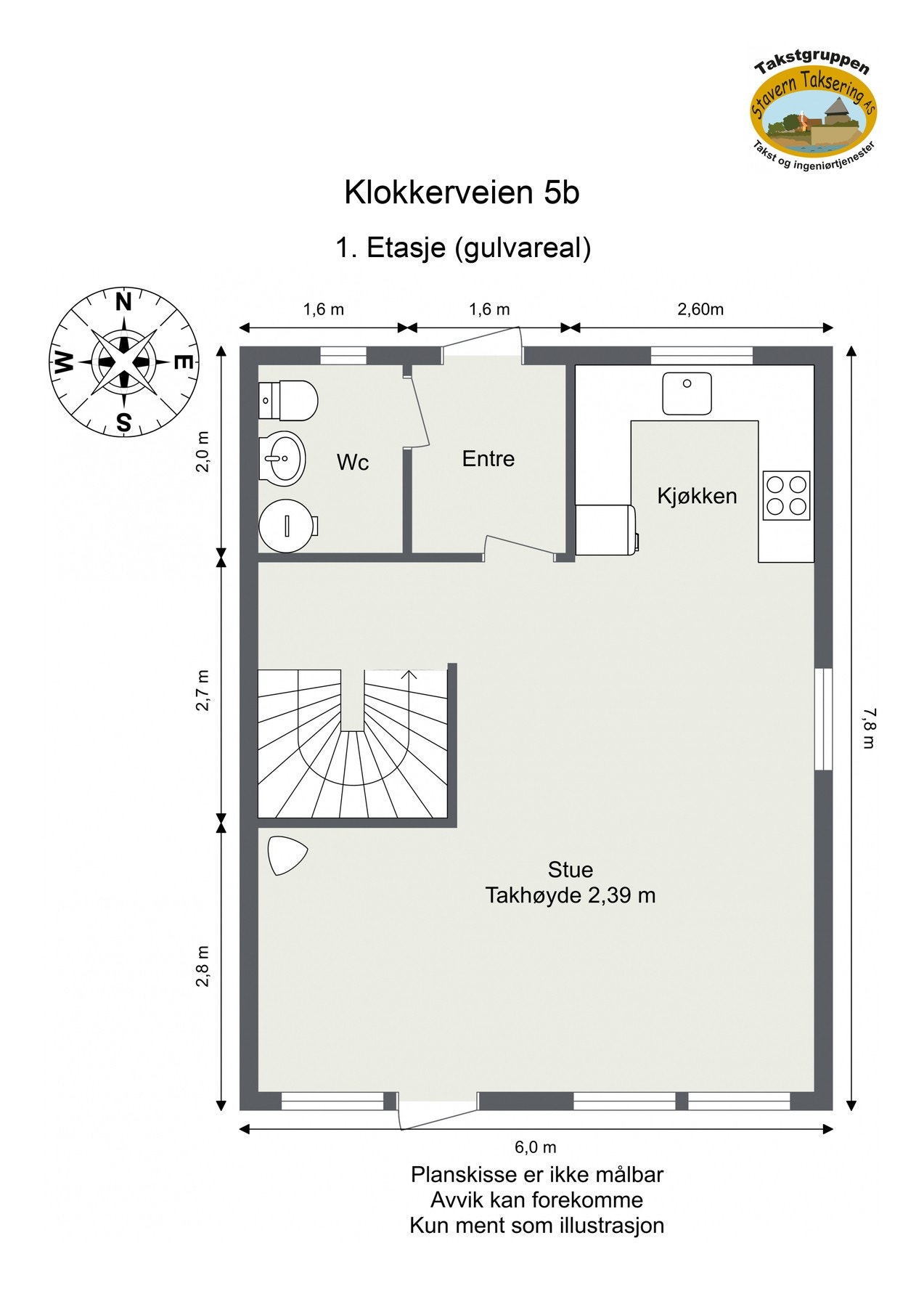 Plantegning 1. etasje Galleribilde