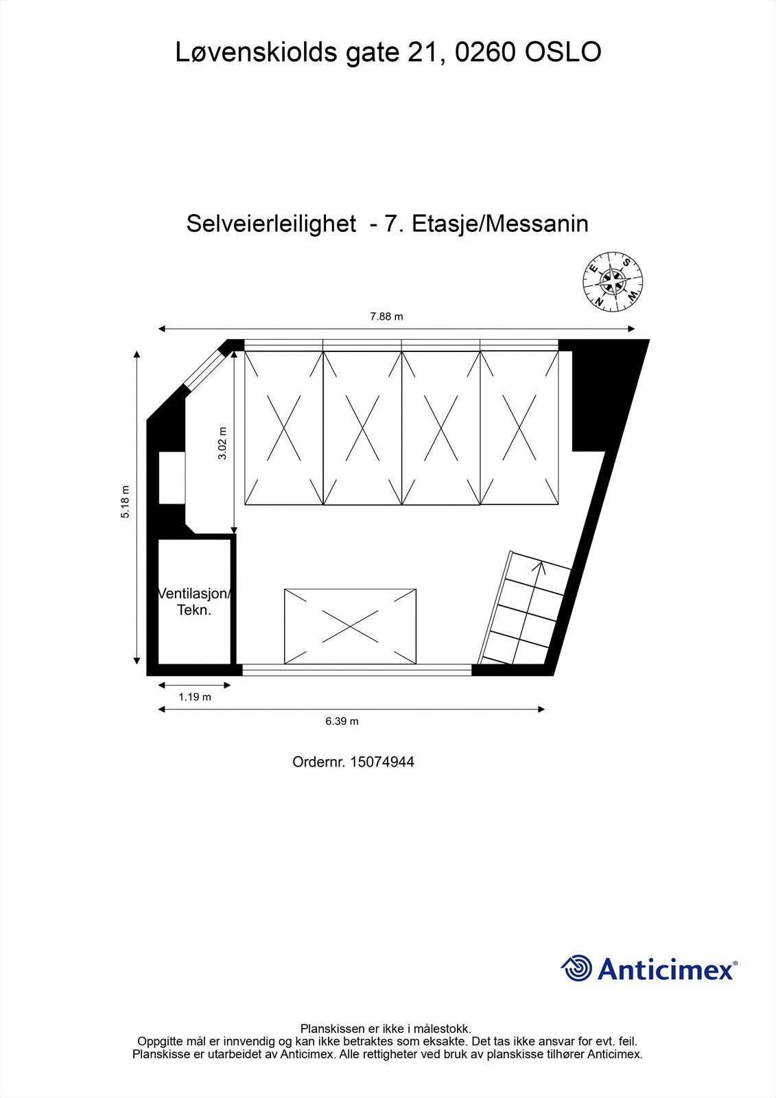Plantegning - 7. Etasje. Galleribilde