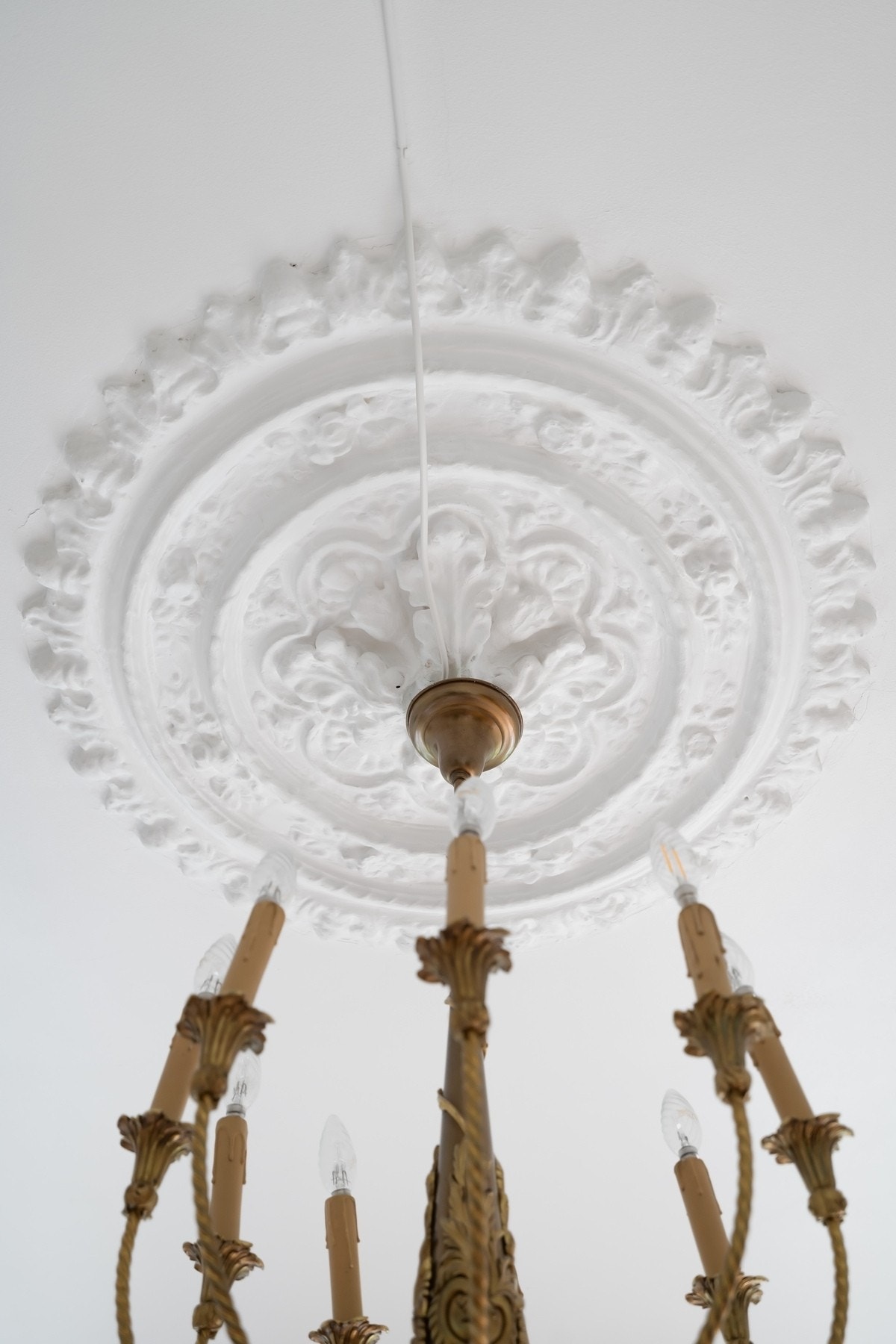 En klassisk leilighet fra århundreskiftet med vakre detaljer som rosett og stukkatur. Galleribilde