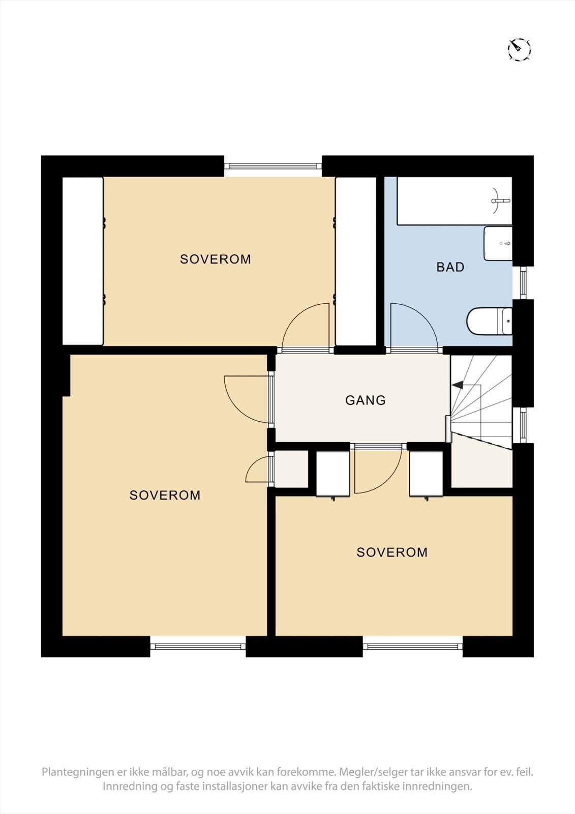 Plantegning loft. Galleribilde