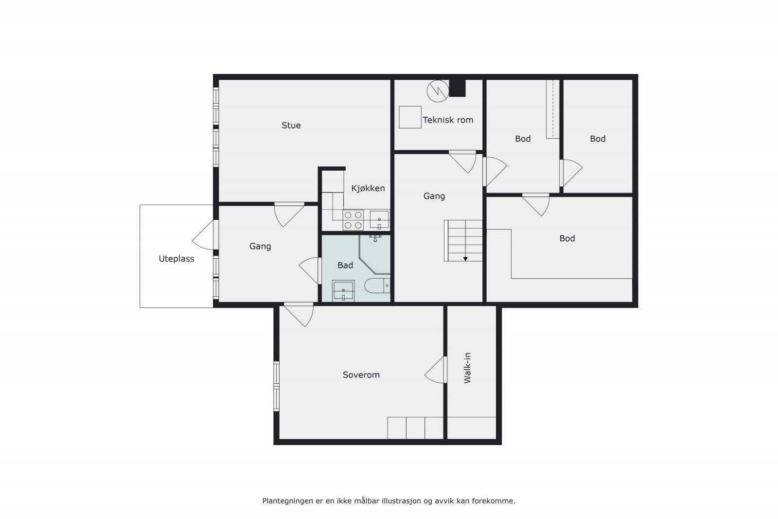 Plantegning - Underetasje Galleribilde