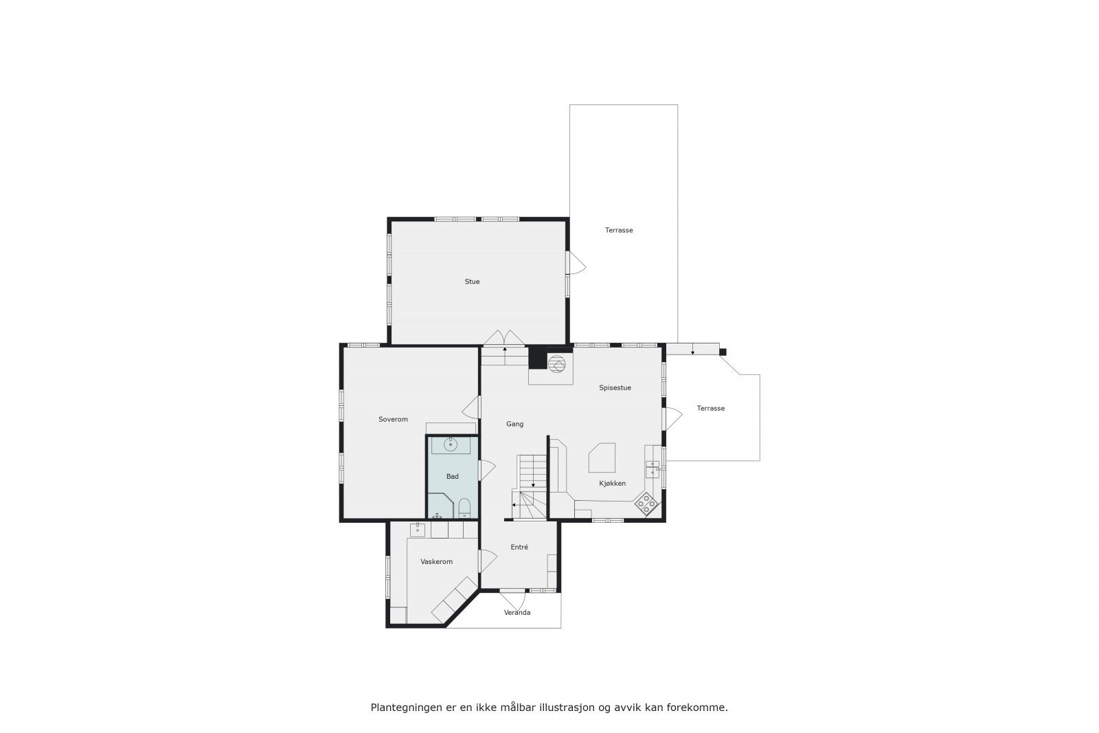 Plantegning - 1.etasje Galleribilde