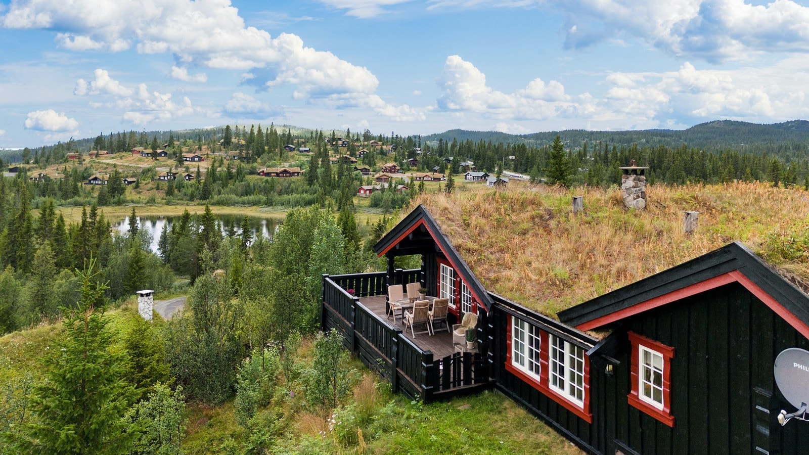 Eiendommen ligger ca. 950 moh, og innerst i en blindvei Galleribilde