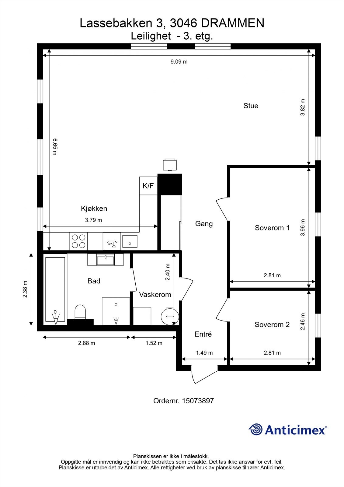 Plantegning - 3. etasje Galleribilde
