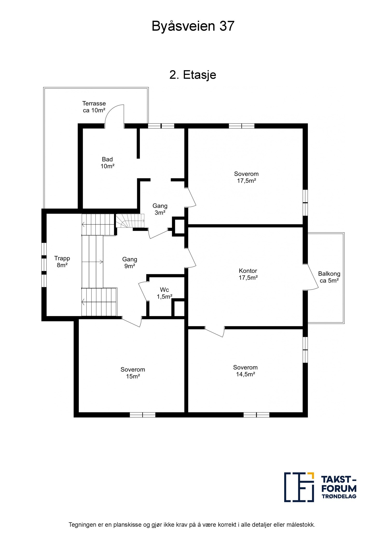 Plantegning 2. etasje Galleribilde