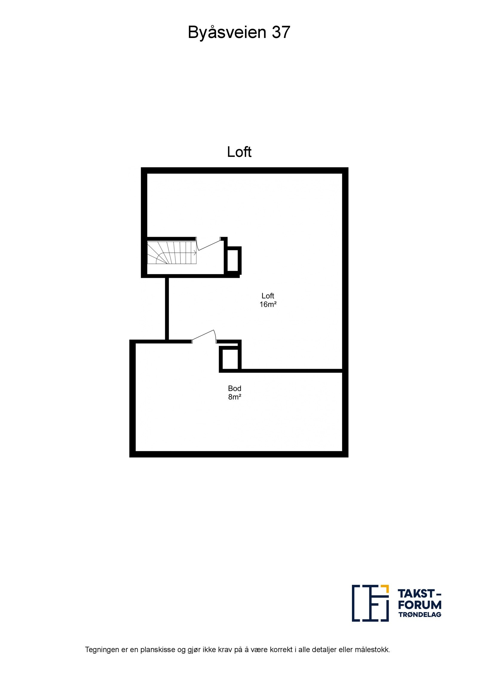 Plantegning loft (Rikelig med lagringsplass) Galleribilde