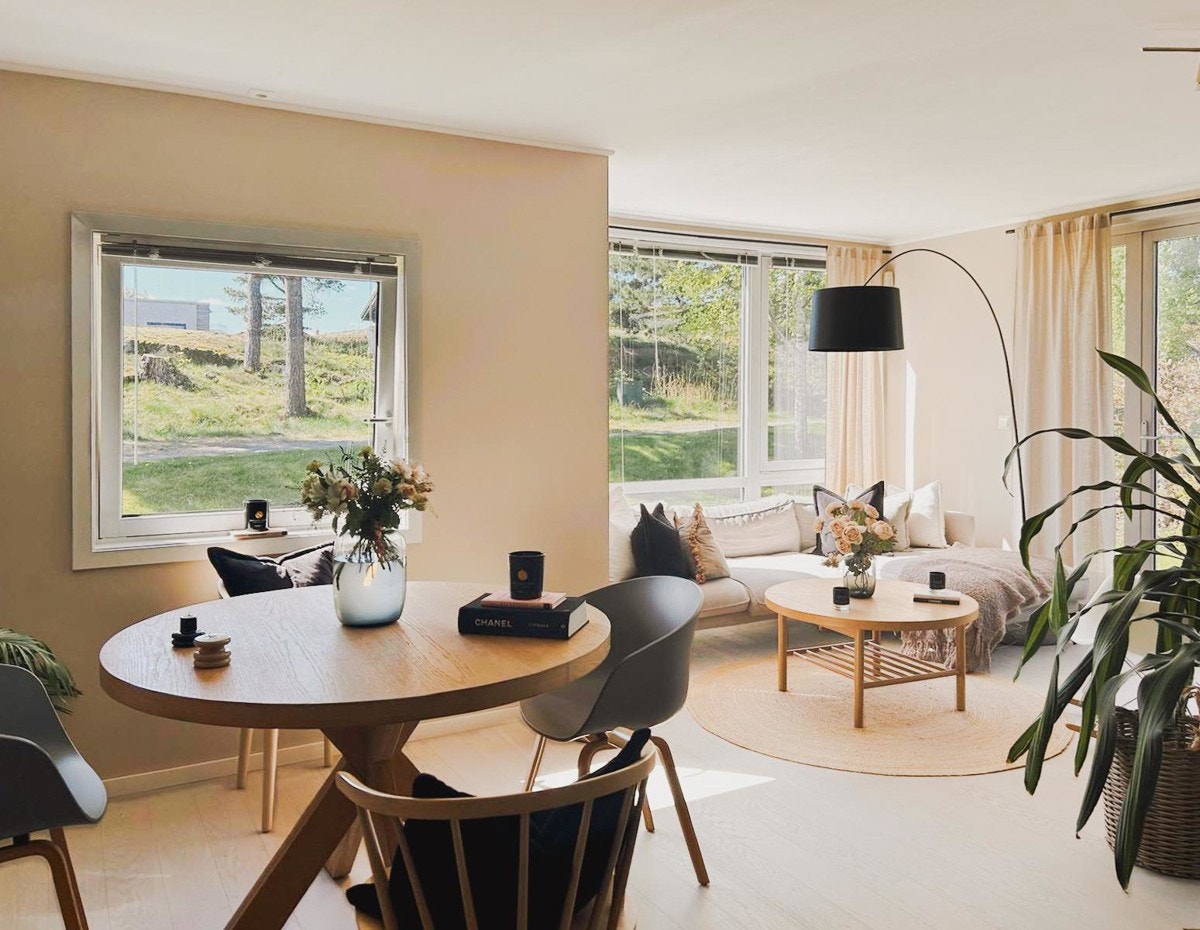 Stuen er naturlig inndelt i ulike brukssoner. Galleribilde