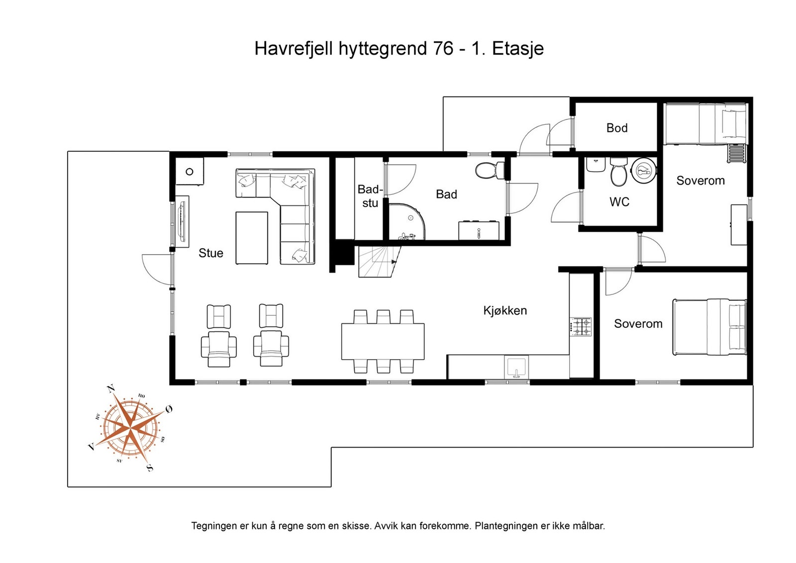 Plantegning 1.etg. Galleribilde