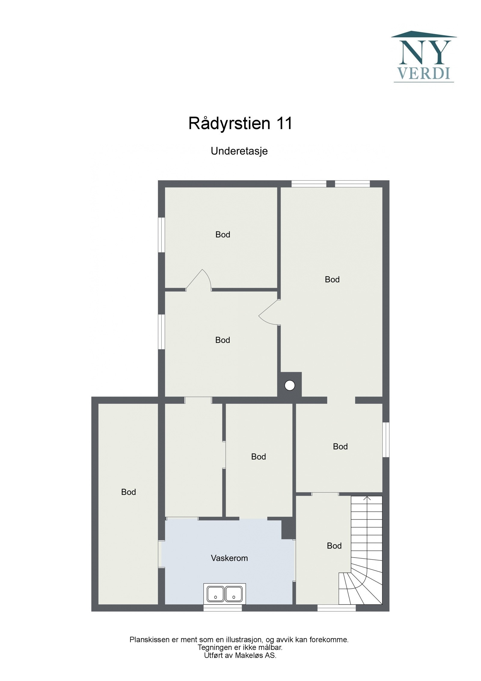 Plantegning underetasje Galleribilde
