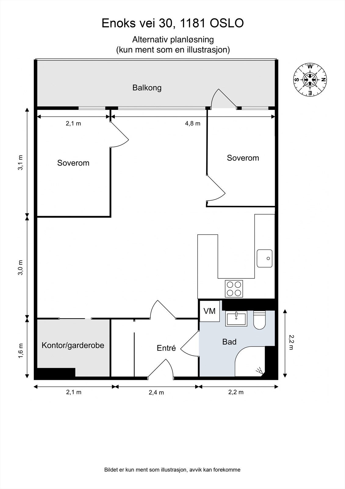 Alternativ løsning - Interessenter oppfordres til å undersøke arbeidet med fagfolk. Kun ment som en illustrasjon. Galleribilde