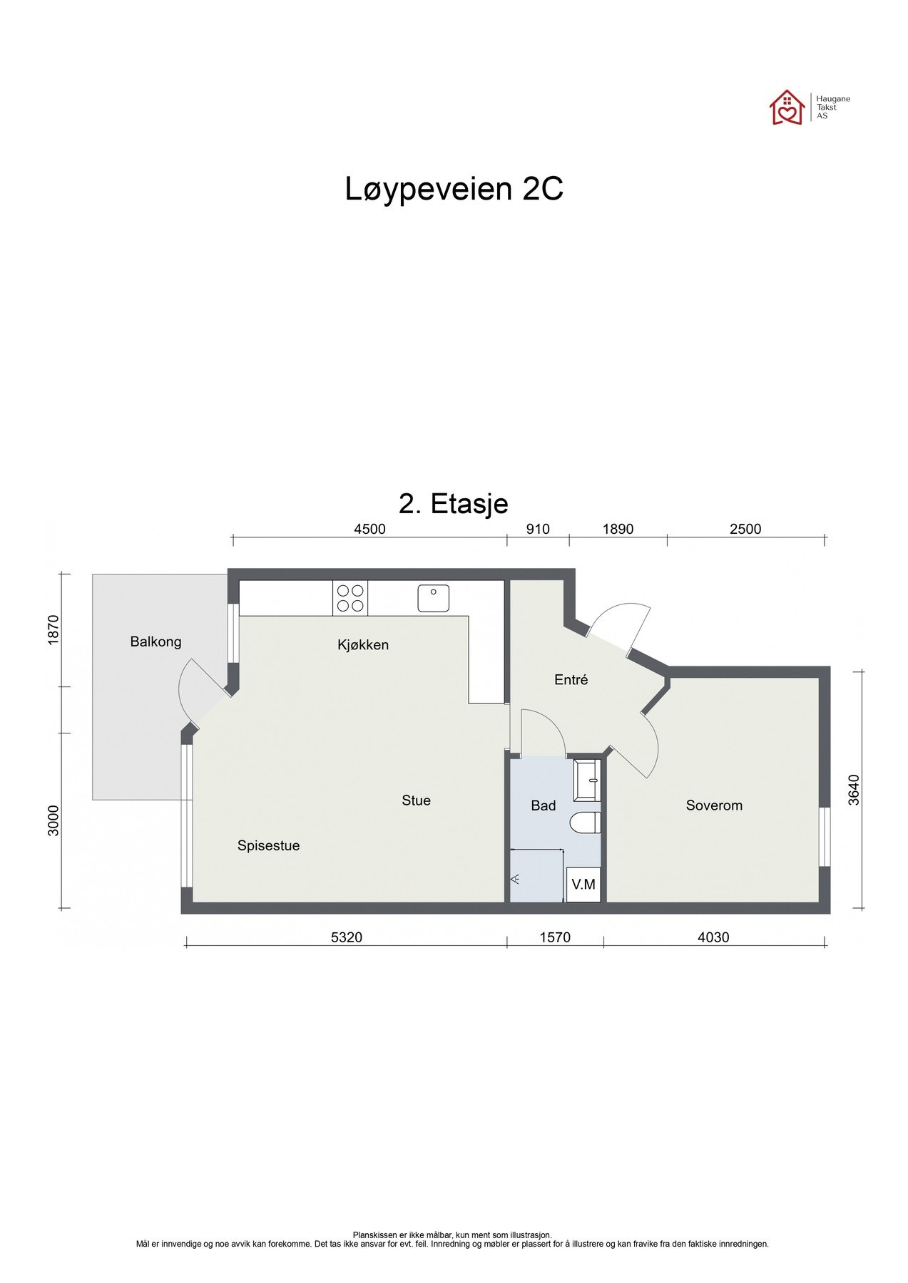 Plantegning - Løypeveien 2C Galleribilde