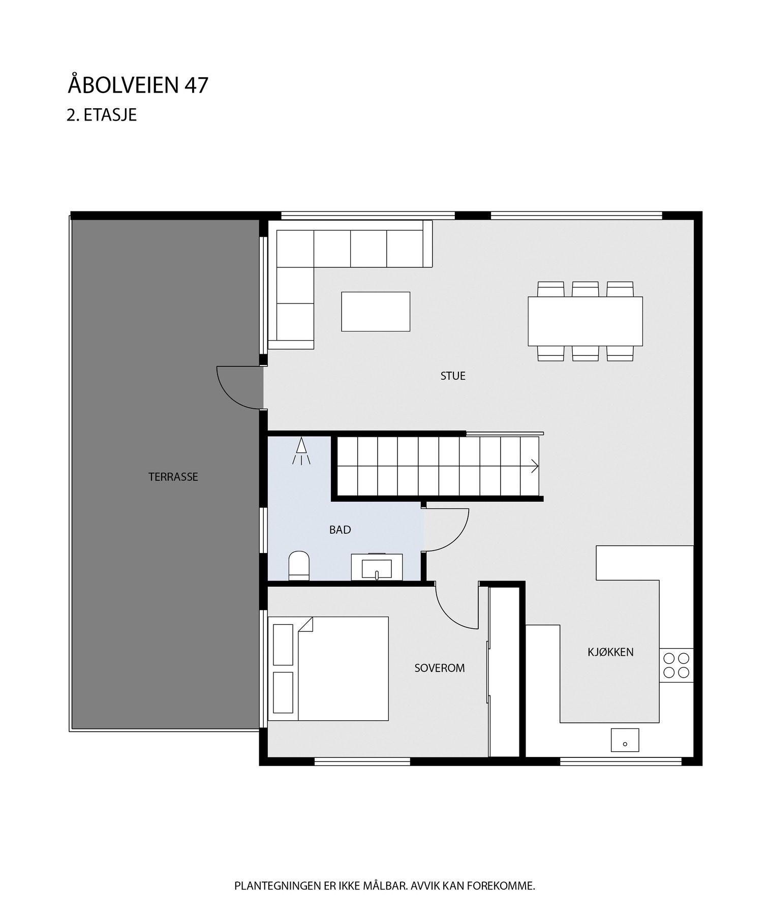 Gjør deg kjent med planløsningen i 2. etasje Galleribilde