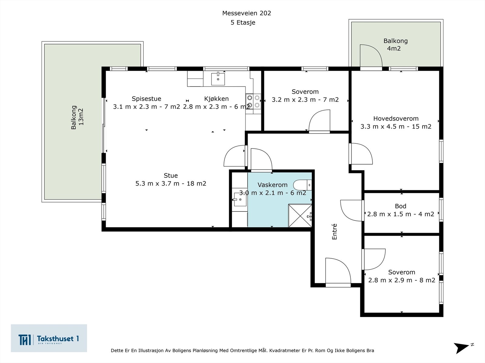 Plantegning 5. etasje Galleribilde