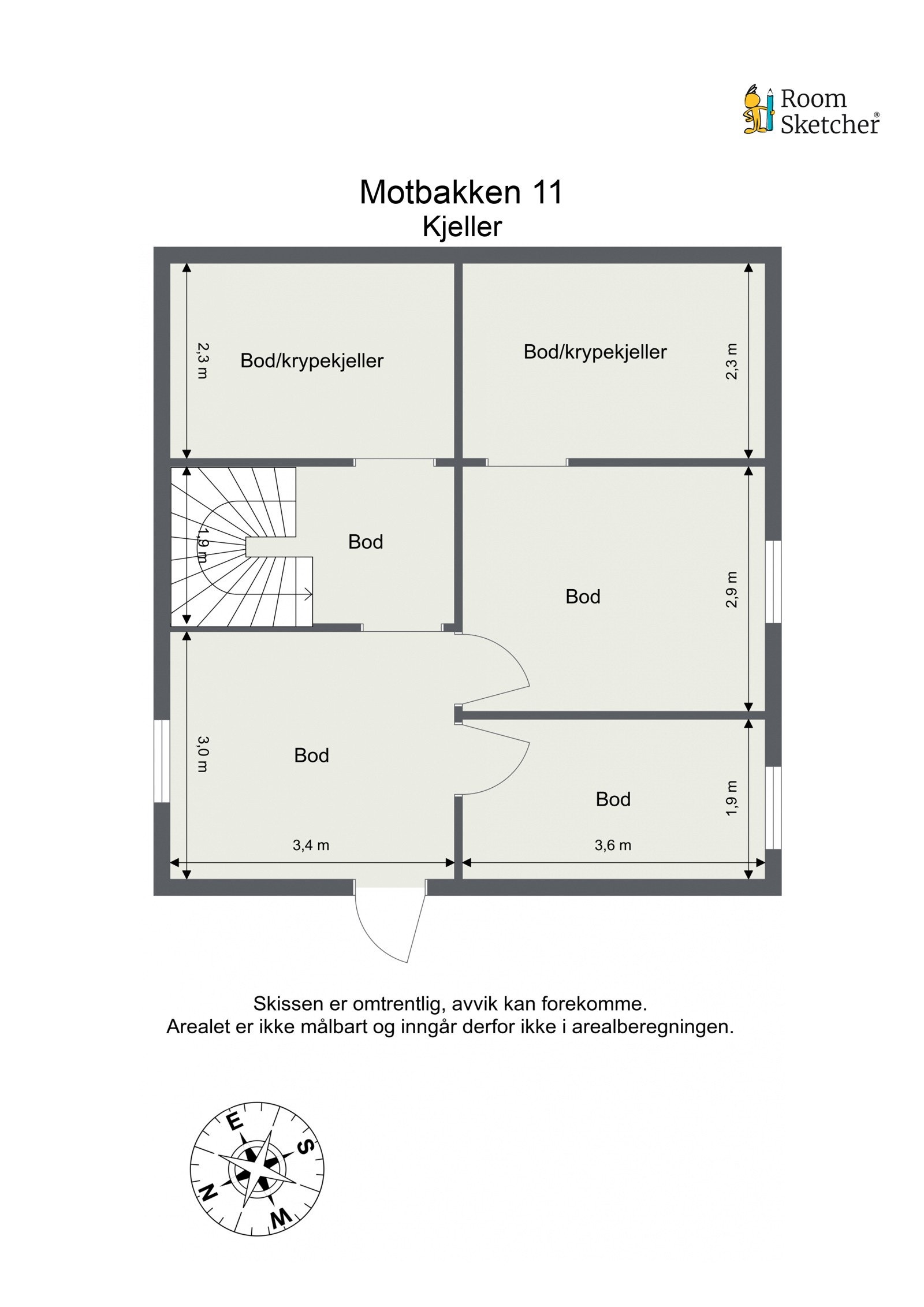 Plantegning kjeller Galleribilde