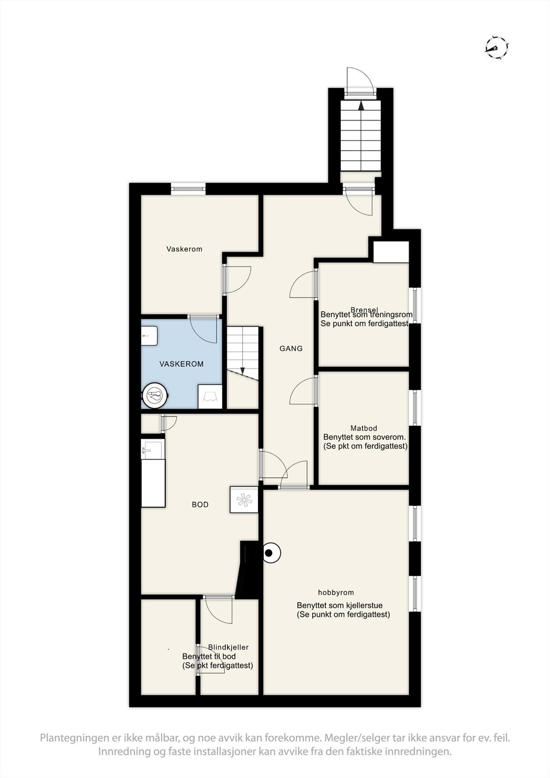 Plantegning underetasjen Galleribilde