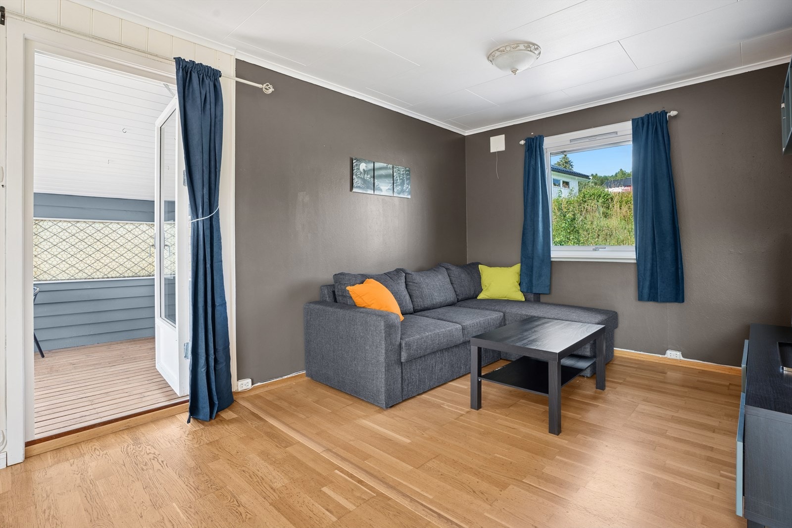 Stuen har i dag en vinklet løsning Galleribilde