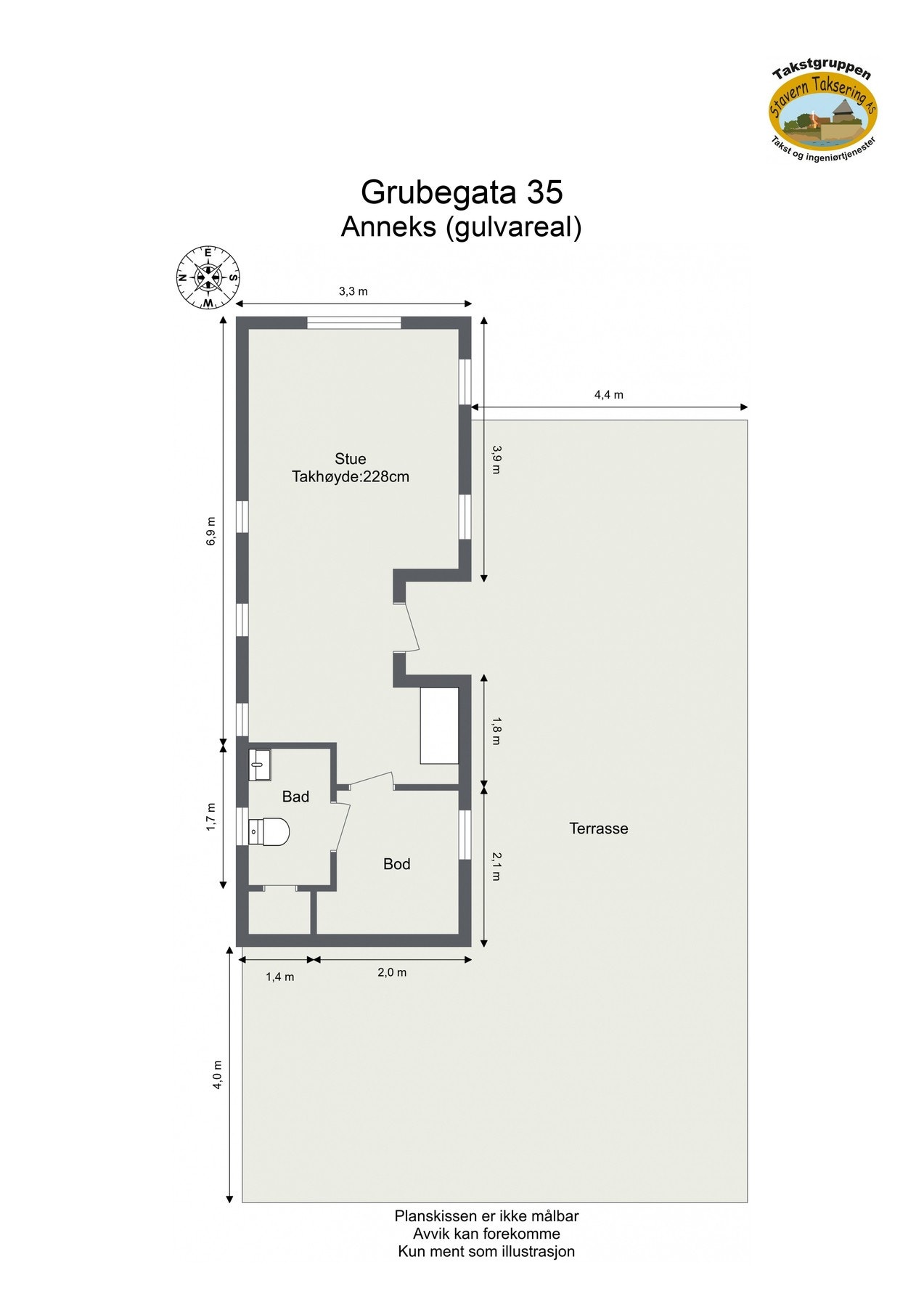 Plantegning anneks Galleribilde
