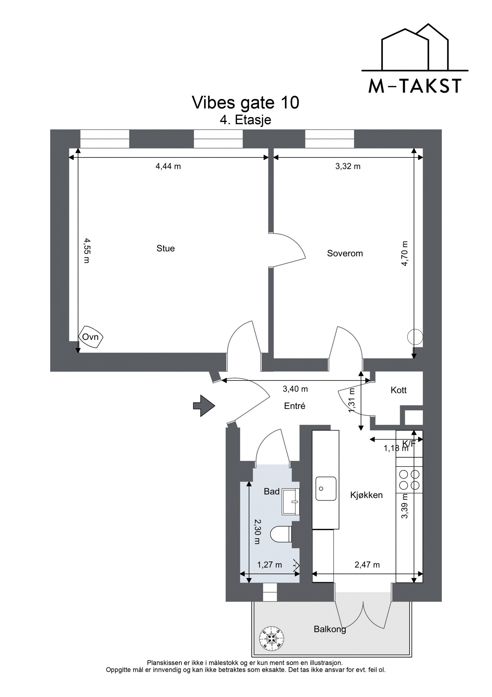 Plantegning Vibes gate 10 - 4. Etasje Galleribilde