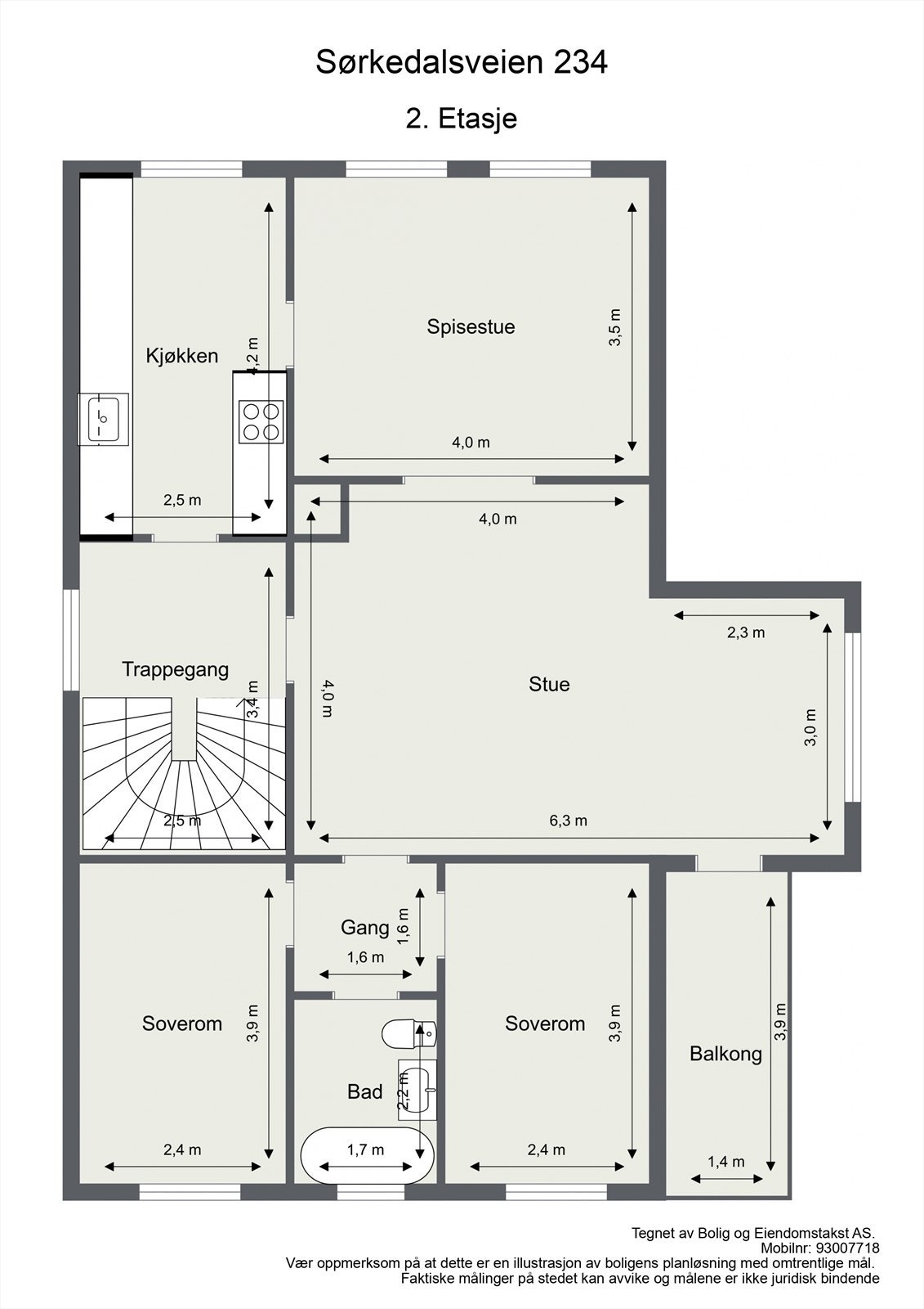 Plantegning 2. etasje Galleribilde