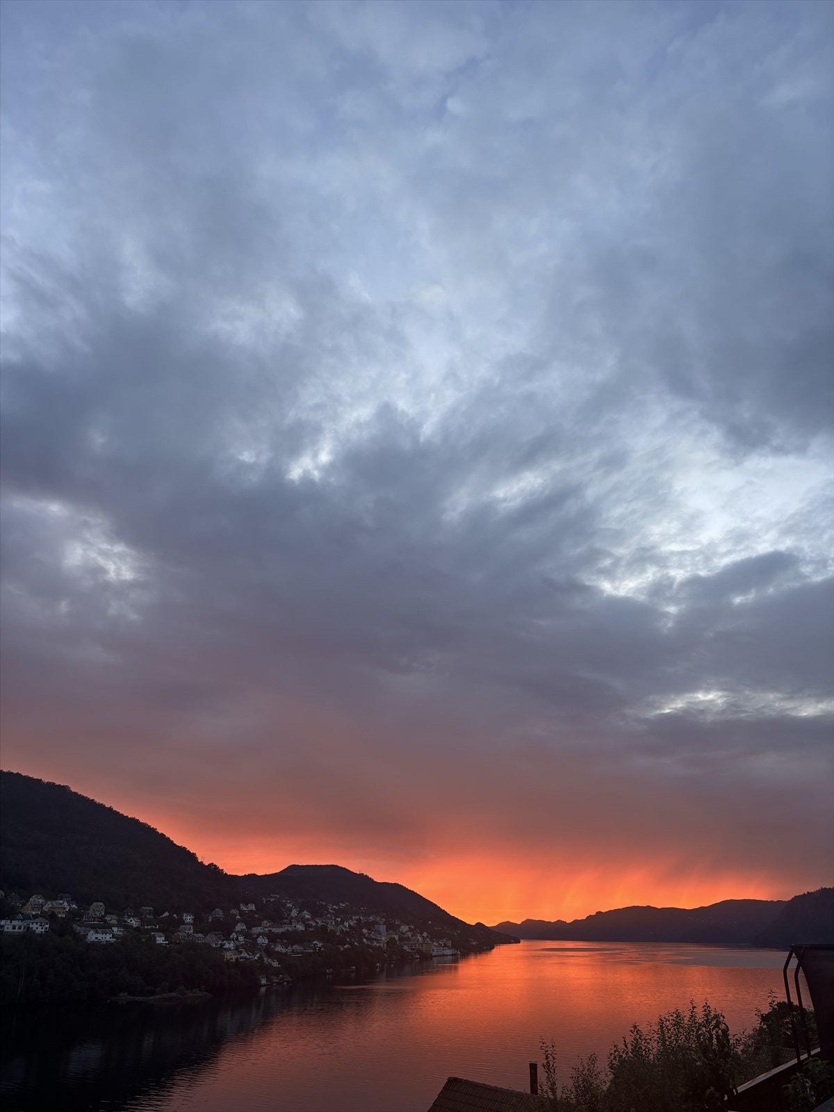 Utsiktsbilde tatt av selger ved solnedgang Galleribilde