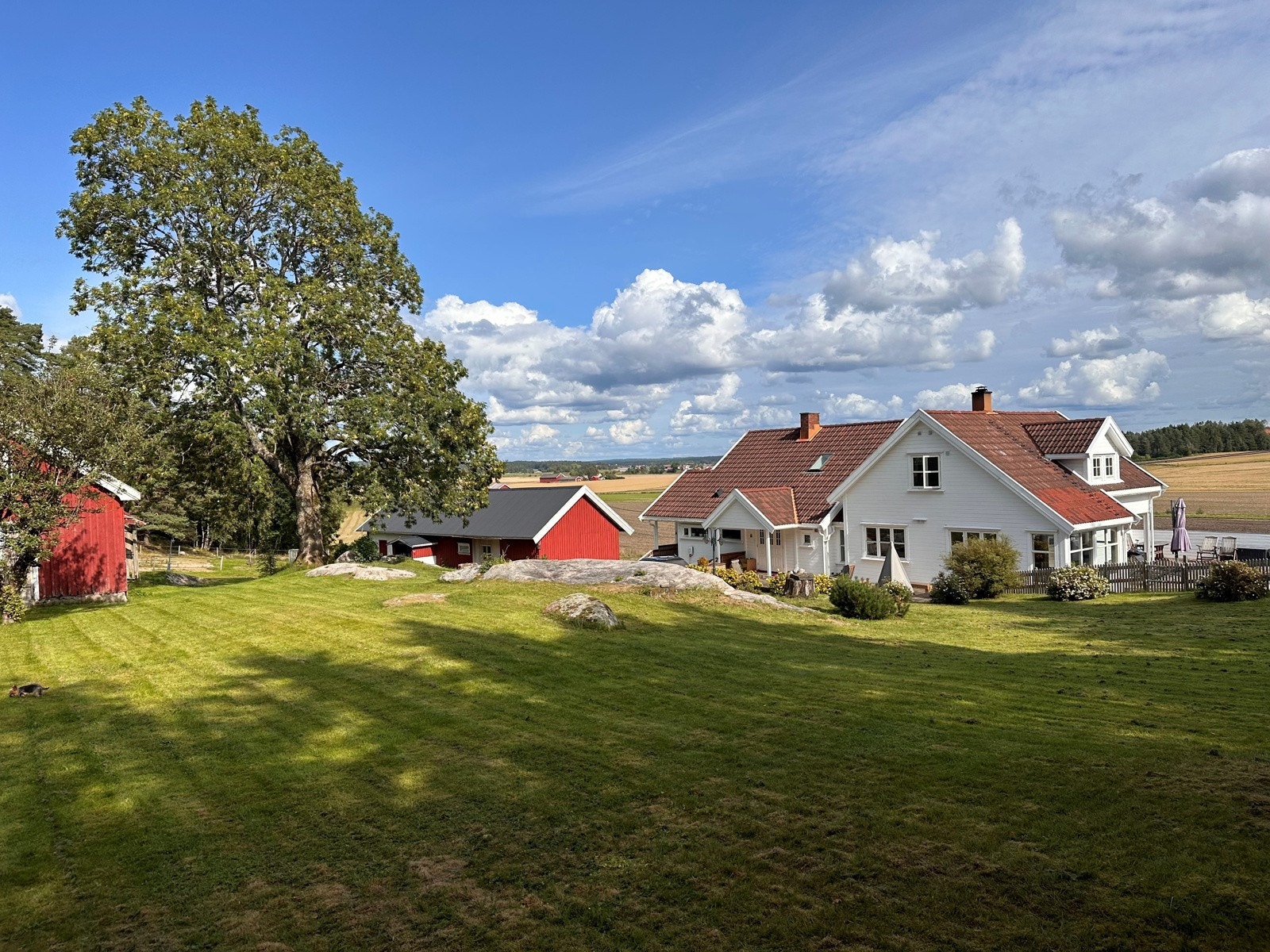 Eiendommen består av våningshus, låve, eldre kårhus og uthus Galleribilde