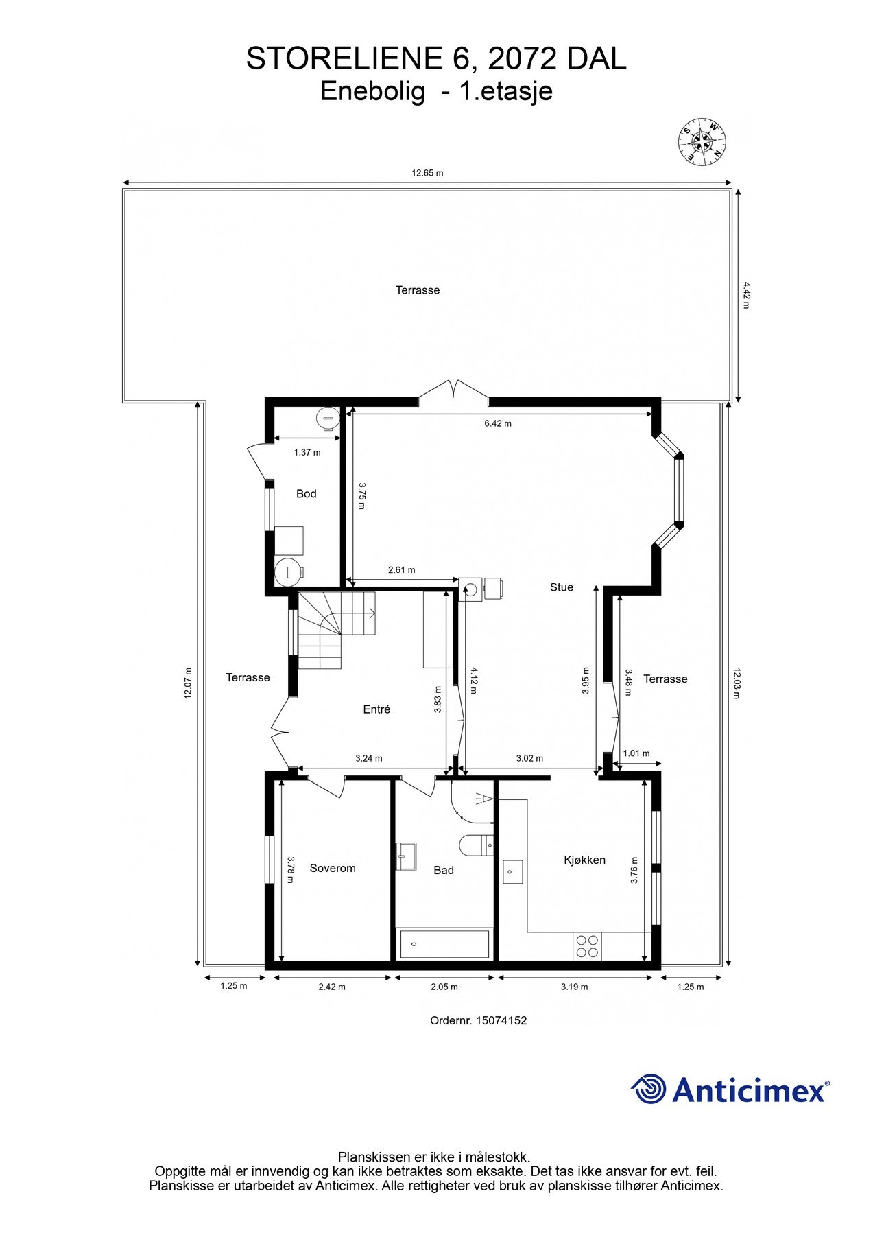 Plantegning 1. etasje. Galleribilde