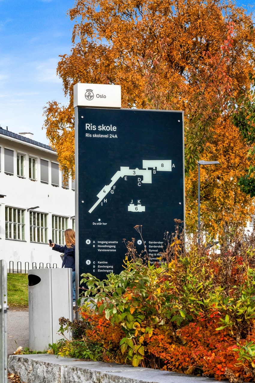 Ris ungdomsskole ligger ca 6 km fra boligen - 8 minutters gange. Galleribilde