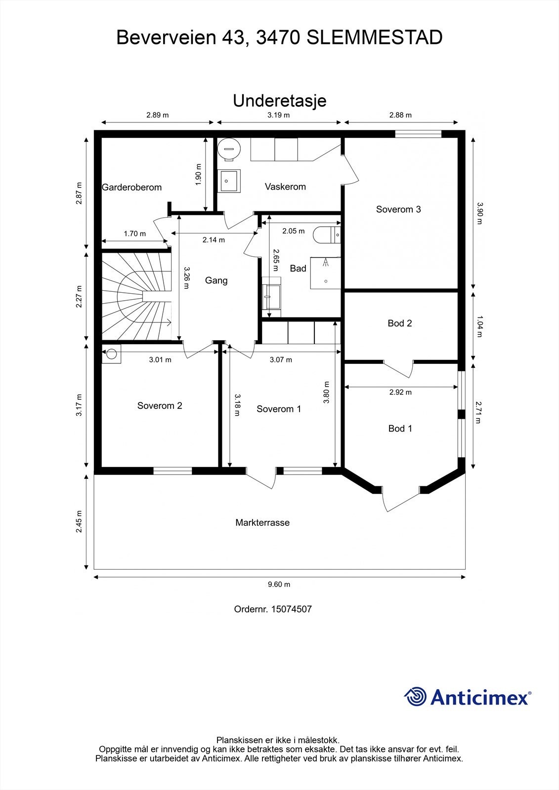 Plantegning -Underetasje Galleribilde