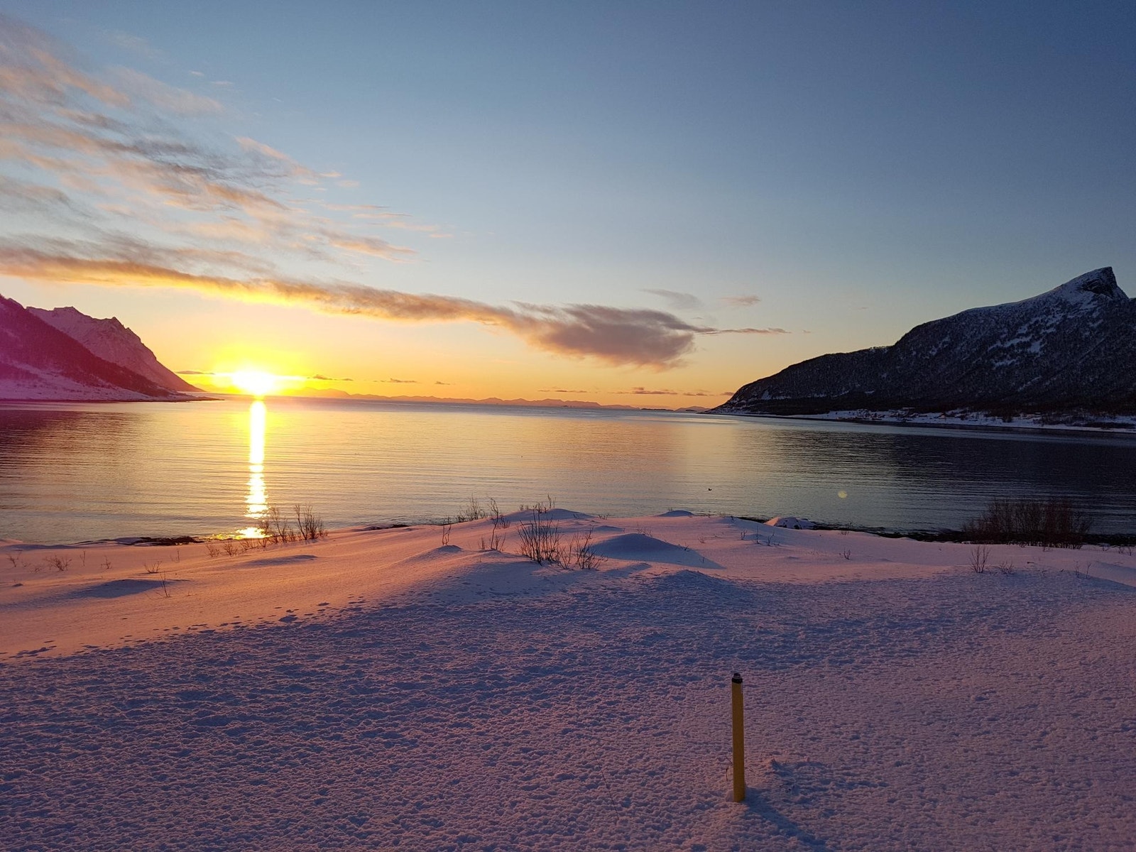 Solnedgang på Mollnesbergan. Galleribilde