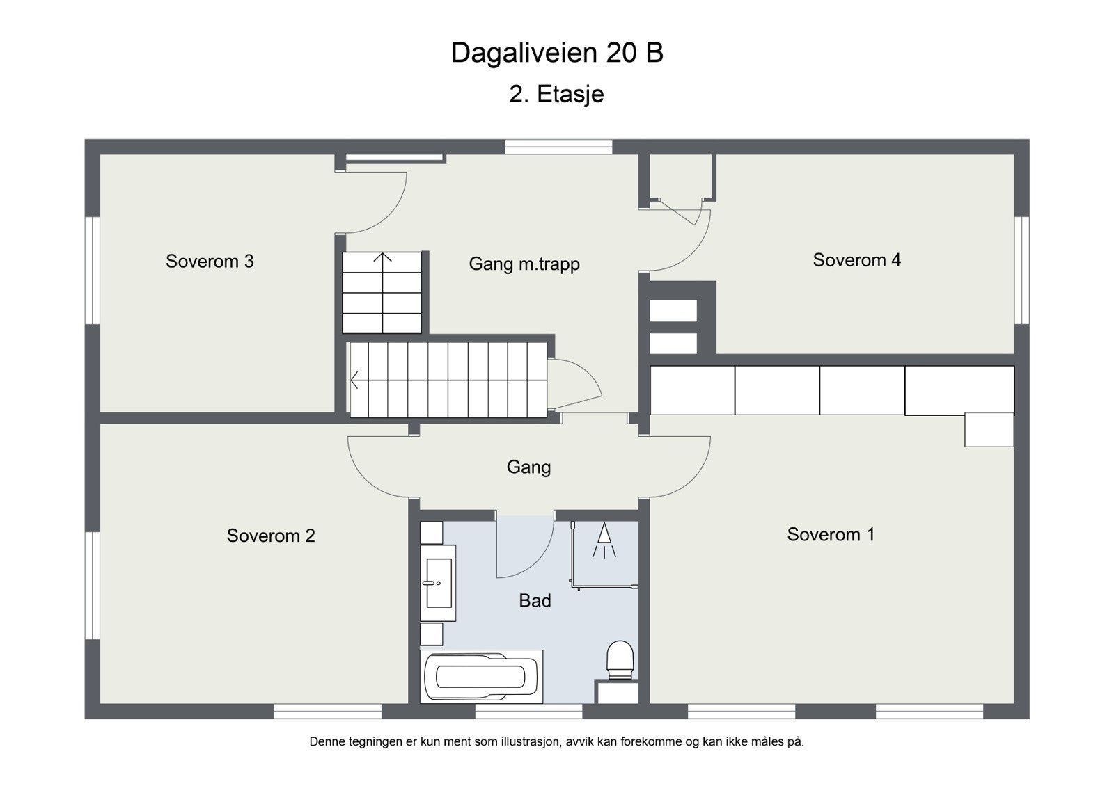 Plantegning 2. etasje Galleribilde