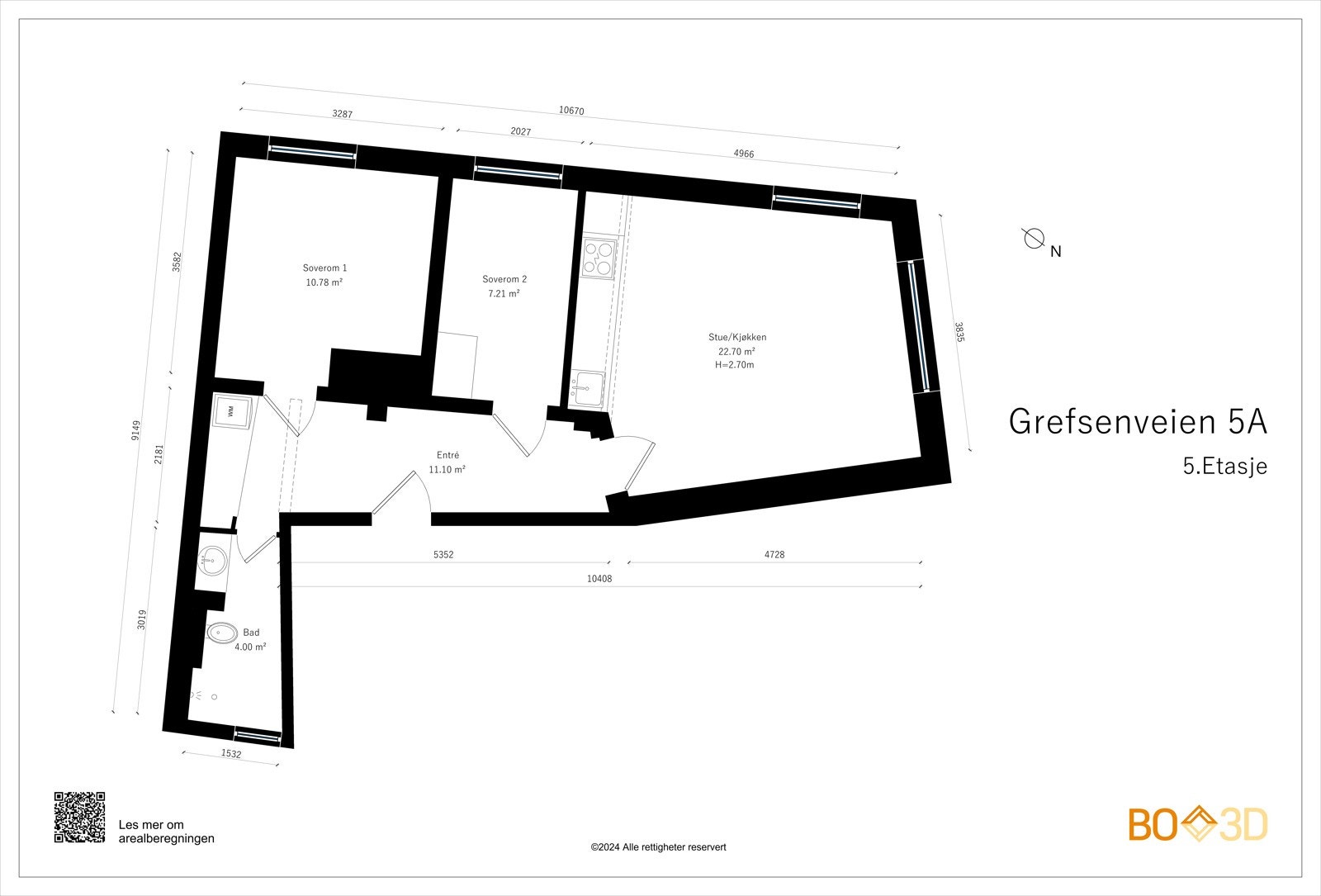 Vi starter med planskissen, slik at du får orientert deg litt. I tillegg til invendige arealer har boligen en stor kjellerbod/hobbyrom på hele 12 kvm. Galleribilde